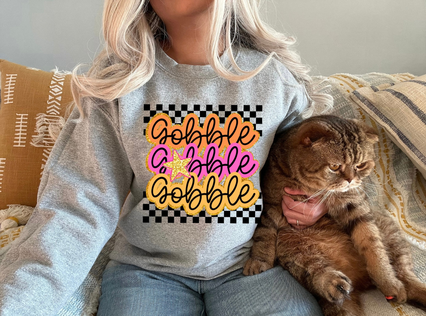 Gobble Checkered- Digital Download