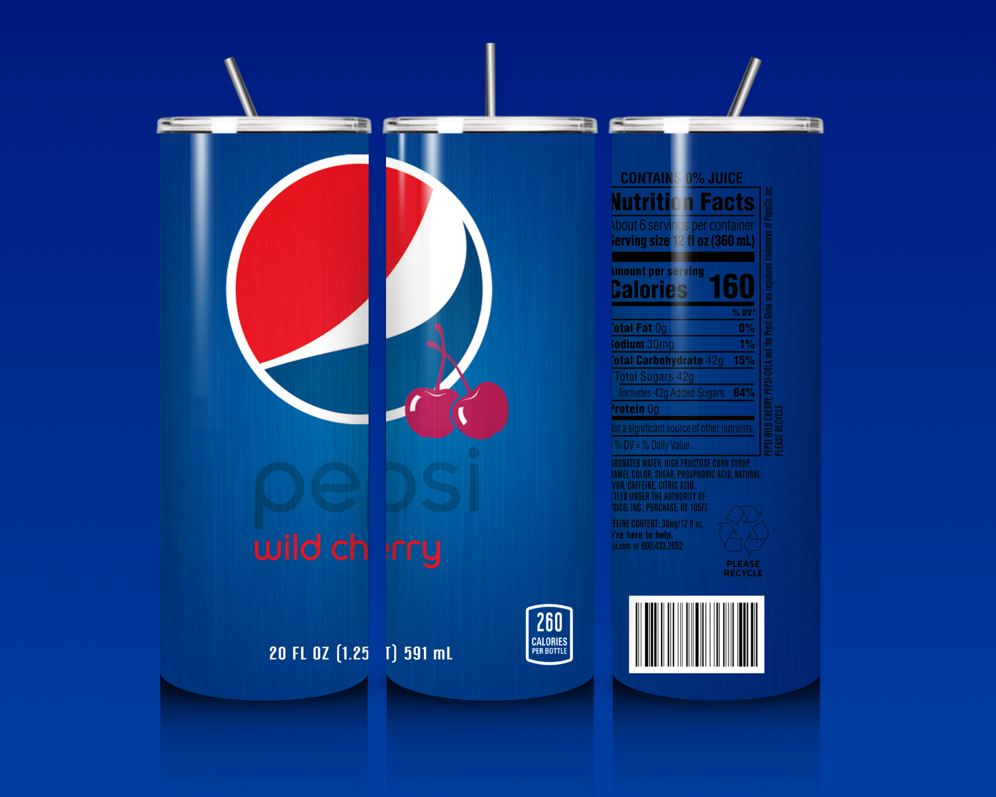 20oz Cherry Pepsi Tumbler