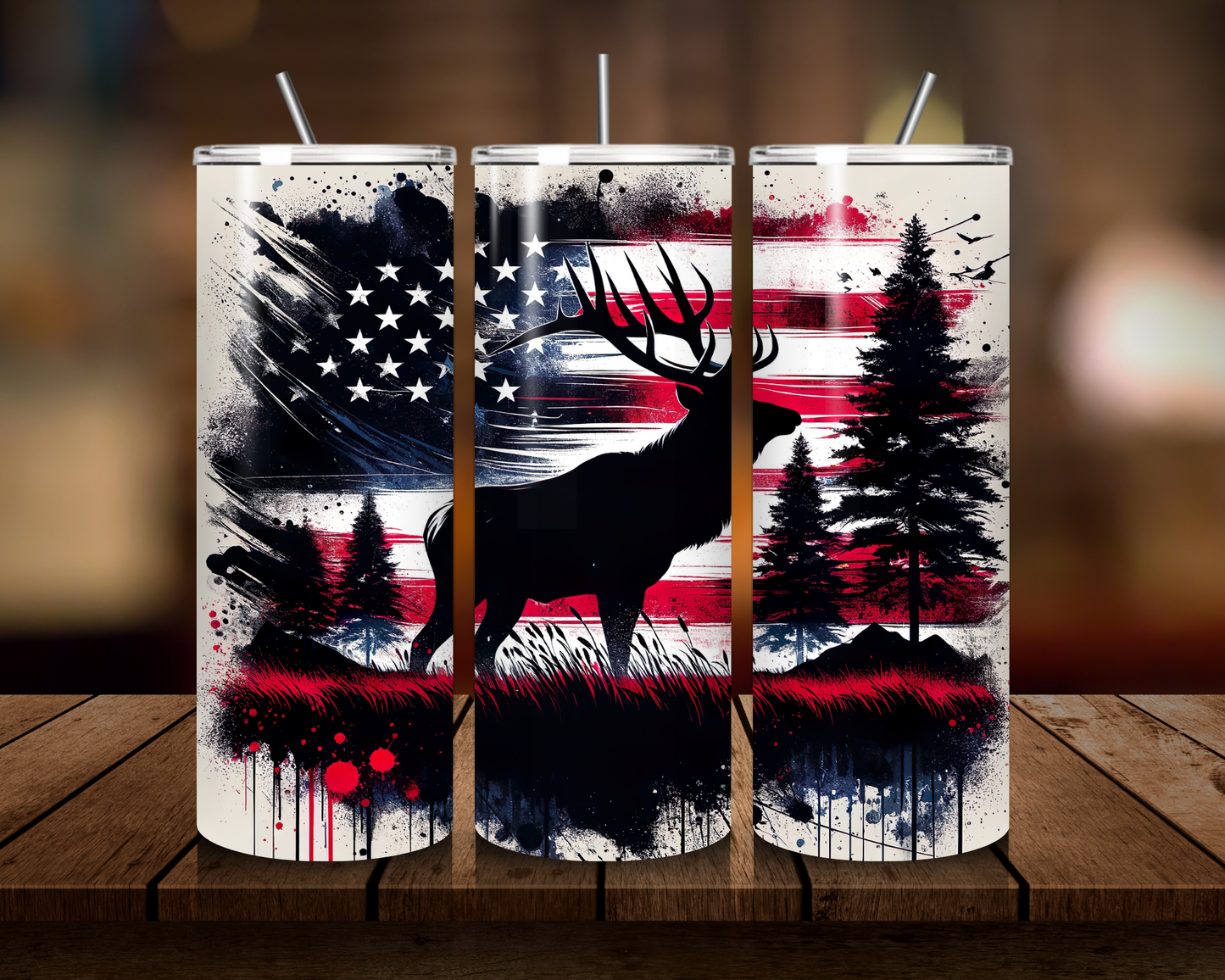 20oz Patriotic Elk Tumbler