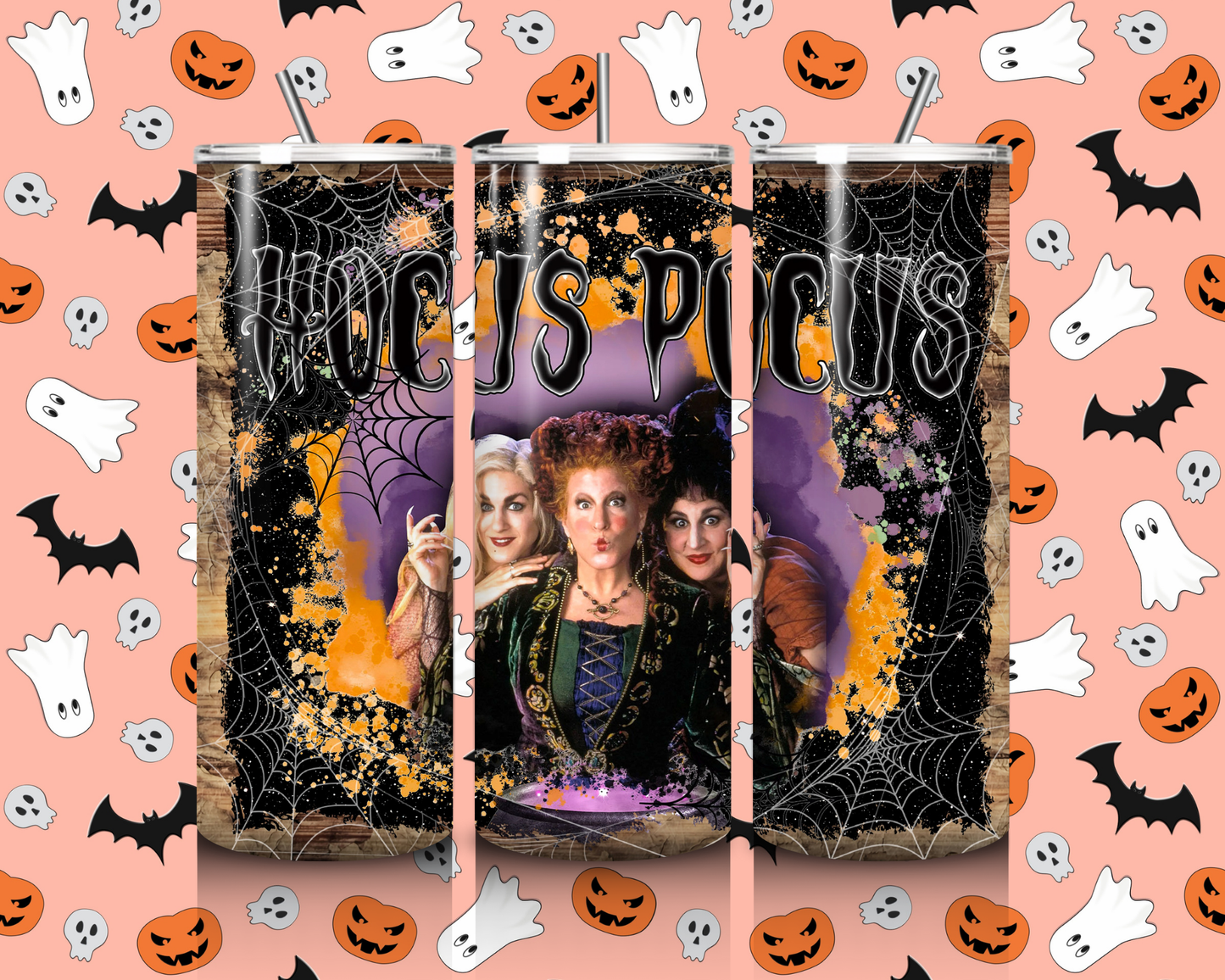 20oz Hocus Pocus Spider Web Tumbler