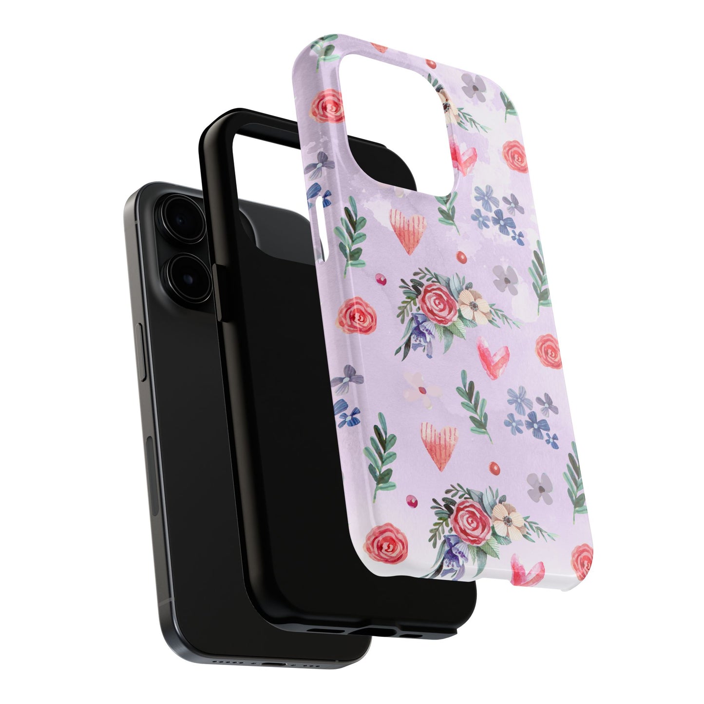 Floral Tough Phone Case - Stylish Protection for Your Device