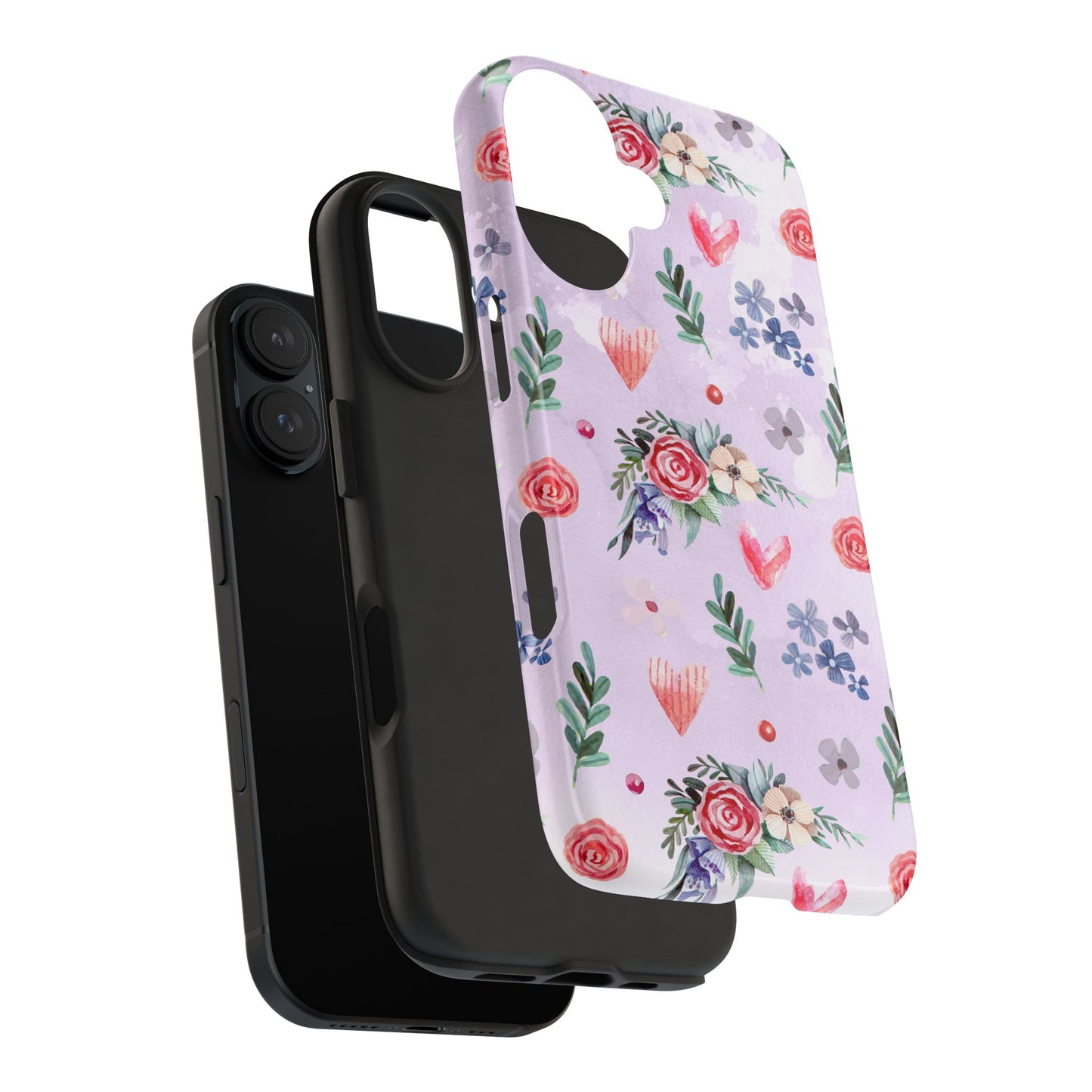 Floral Tough Phone Case - Stylish Protection for Your Device