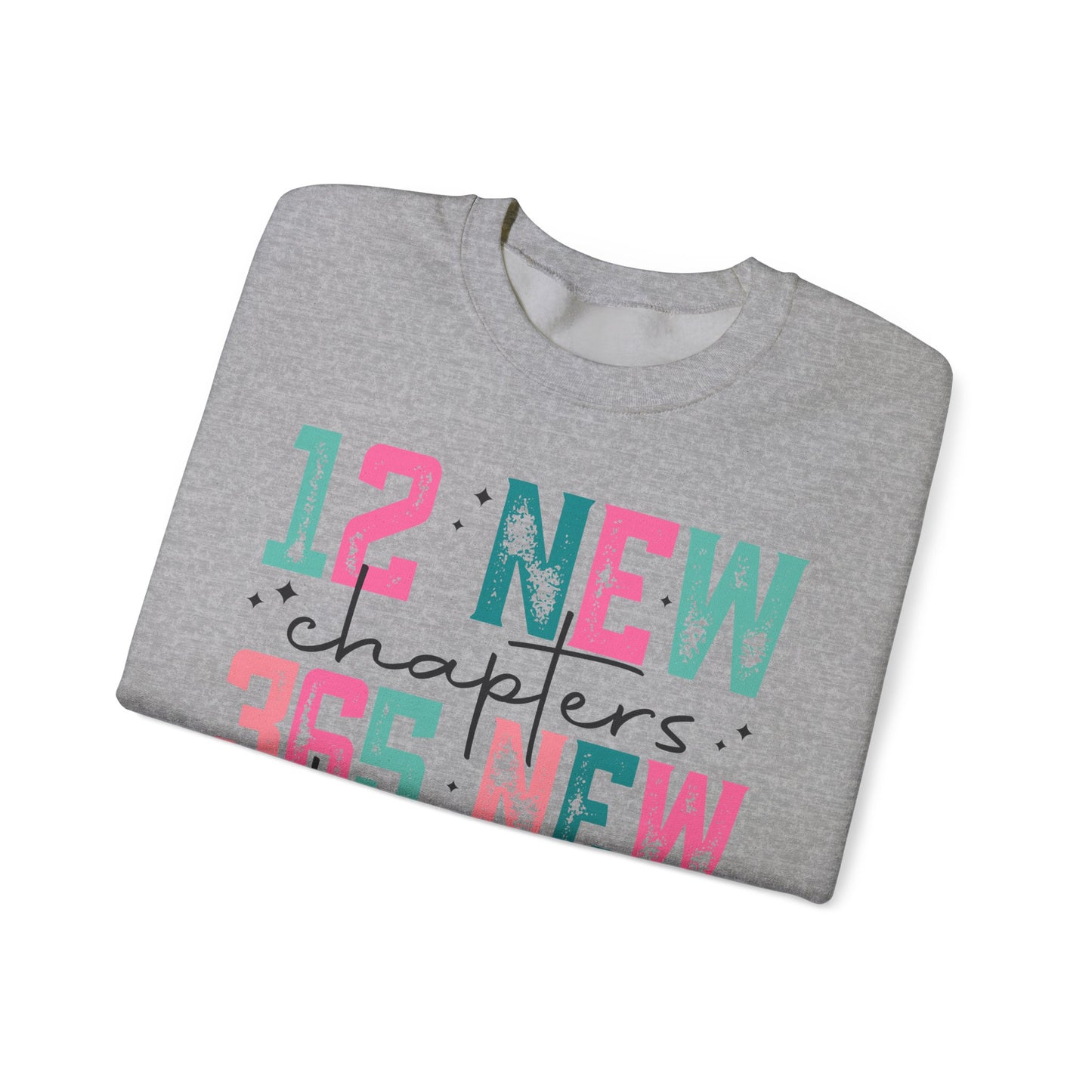 12 New Chapters, 365 New Chances Unisex Heavy Blend Crewneck Sweatshirt