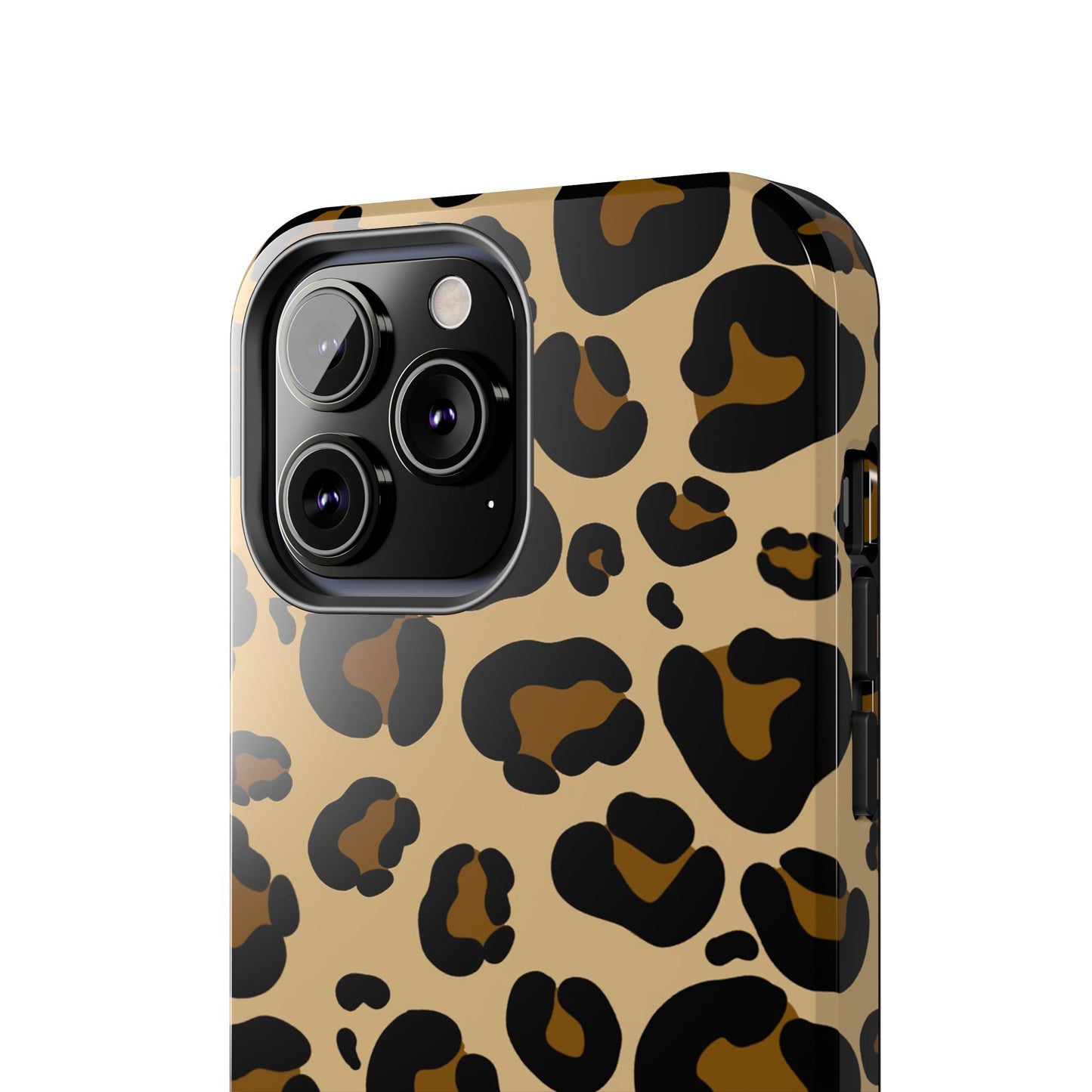 Chic Leopard Print Tough Phone Case - Durable Protection with Style