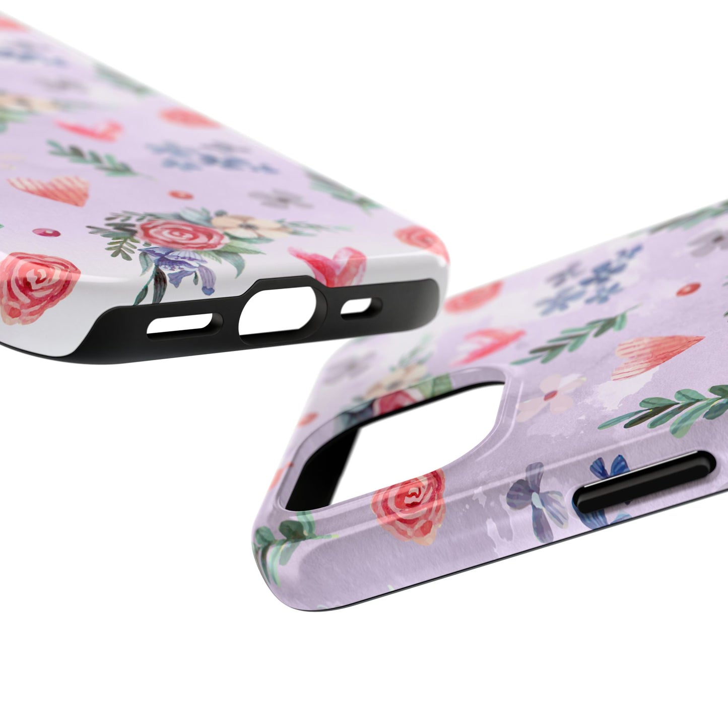 Floral Tough Phone Case - Stylish Protection for Your Device