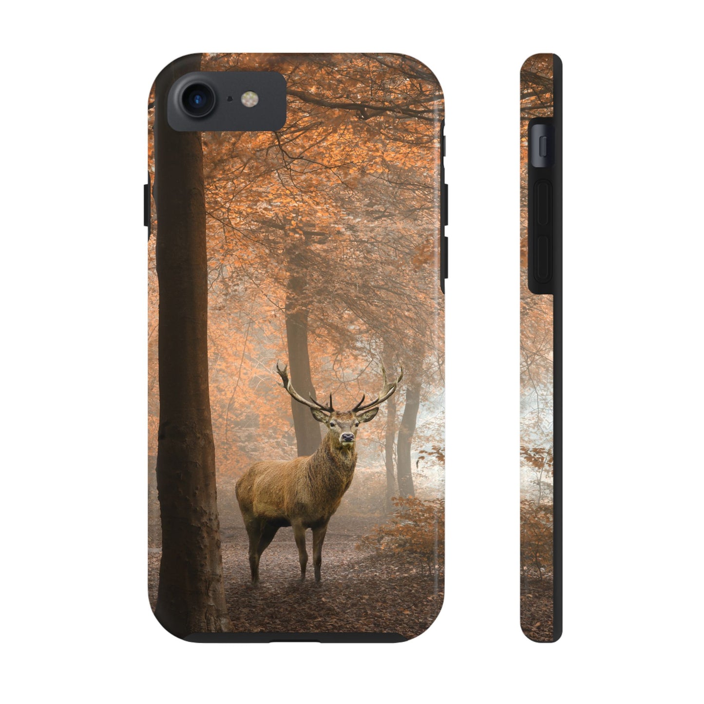 Nature-Inspired Tough Phone Case - Majestic Stag in Autumn Forest