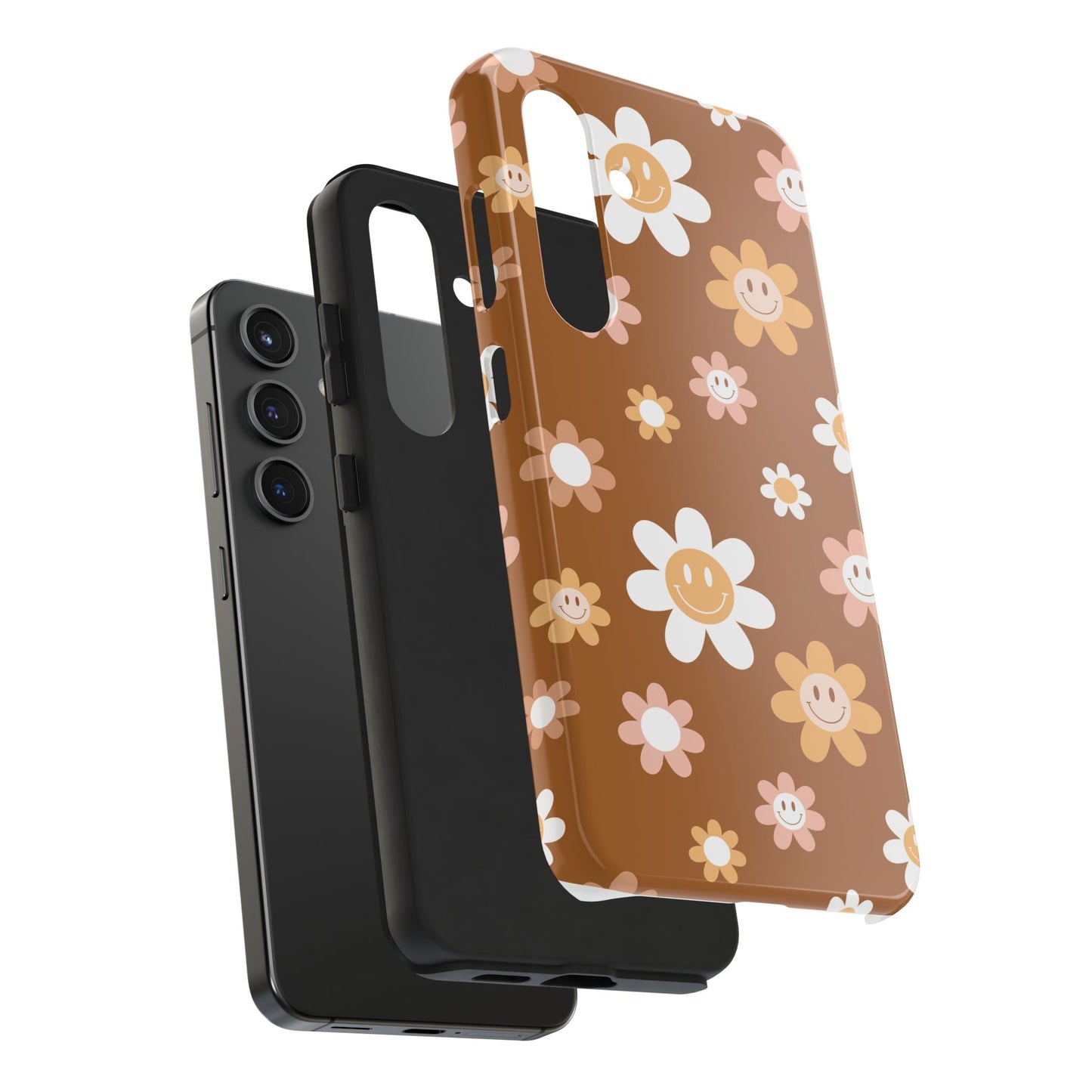 Smiley Flower Tough Phone Case - Cute Floral Design for Trendy Protection