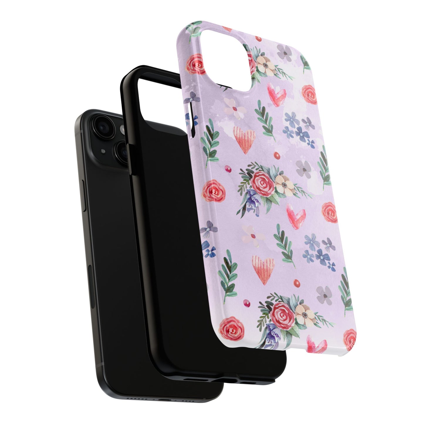 Floral Tough Phone Case - Stylish Protection for Your Device