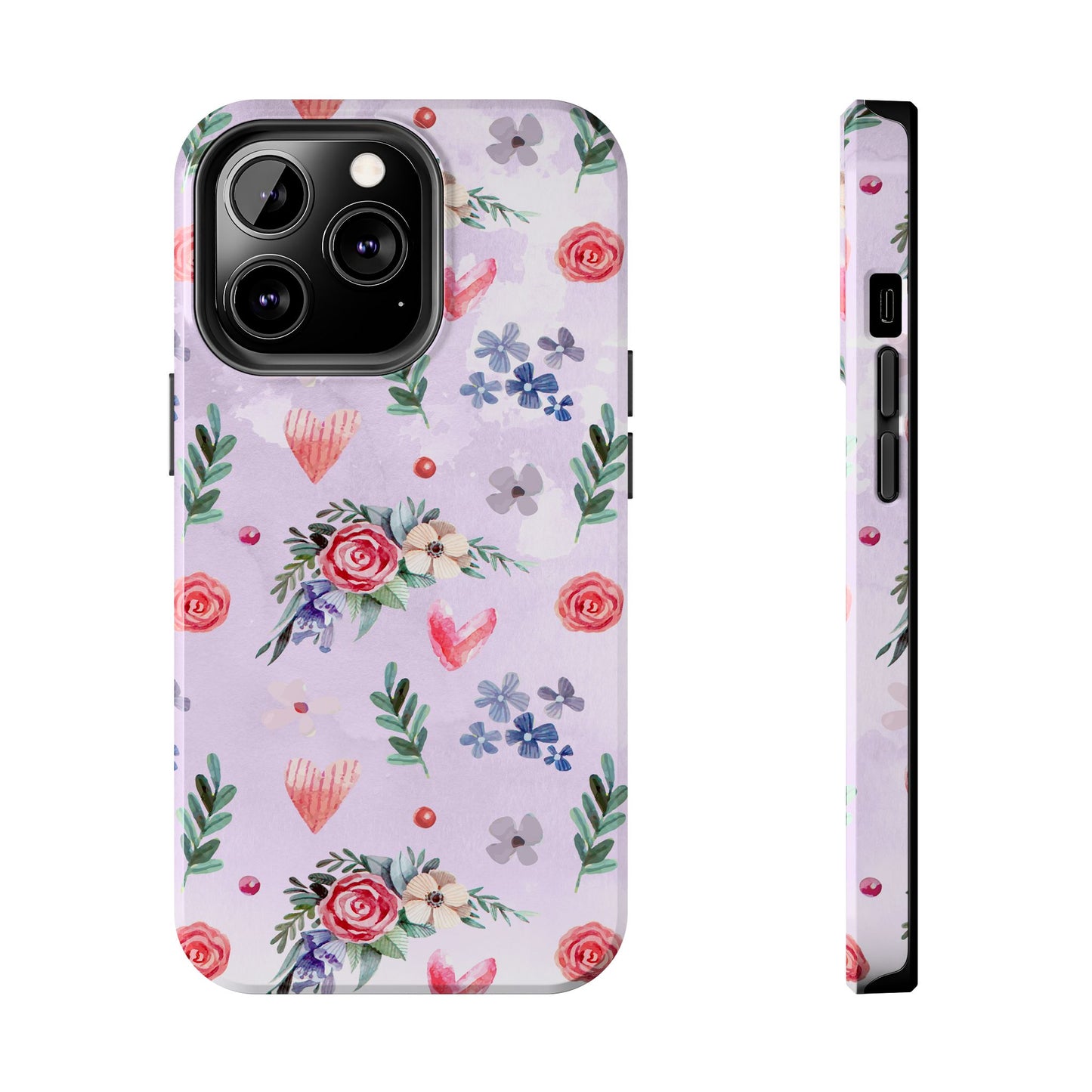 Floral Tough Phone Case - Stylish Protection for Your Device