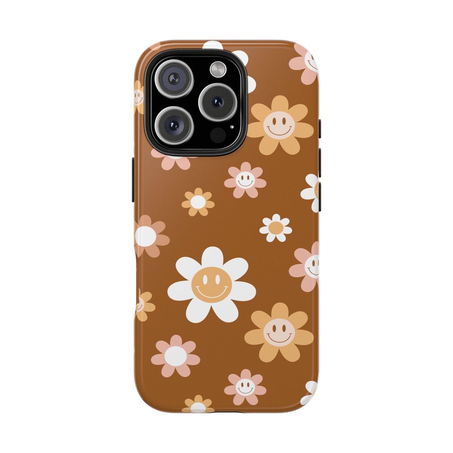 Smiley Flower Tough Phone Case - Cute Floral Design for Trendy Protection