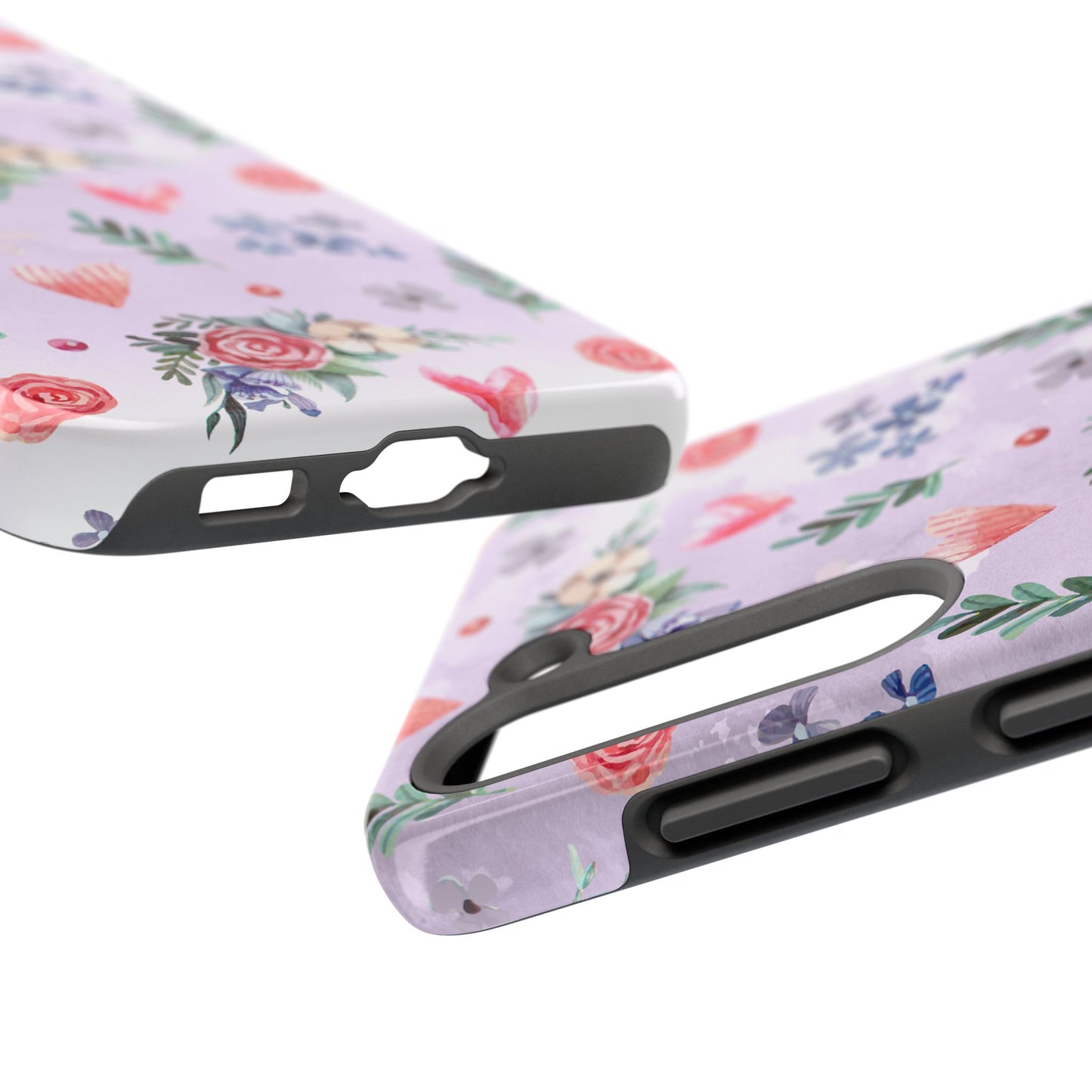 Floral Tough Phone Case - Stylish Protection for Your Device