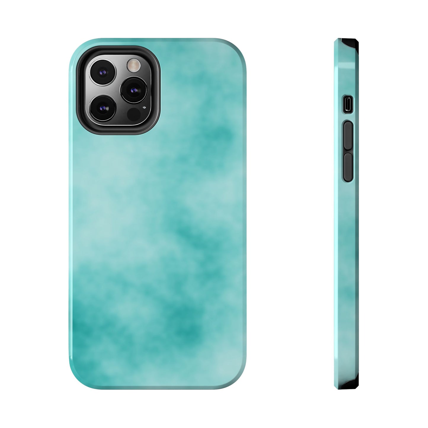 Vibrant Aqua Tough Phone Cases - Stylish & Durable Protection for Your Device