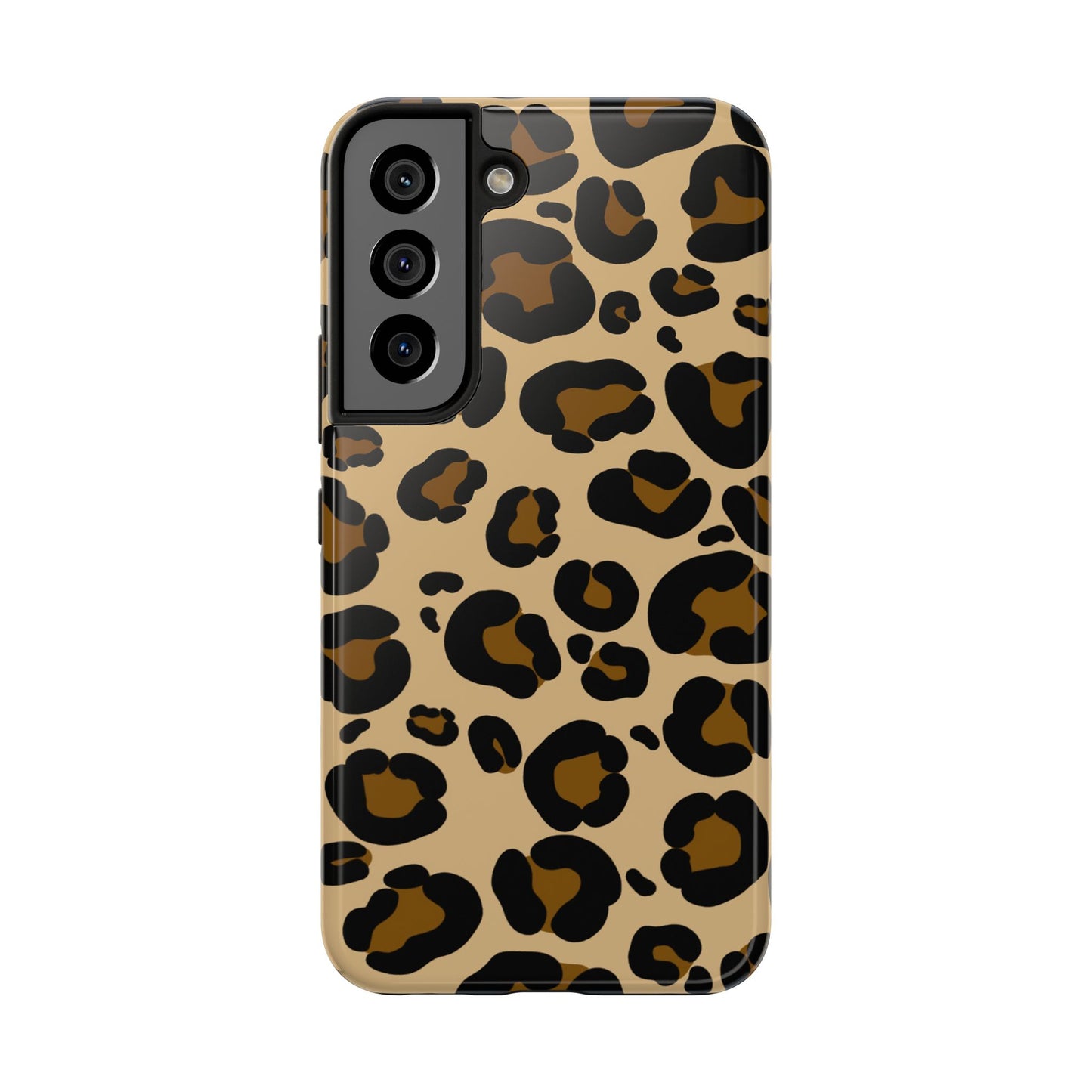 Chic Leopard Print Tough Phone Case - Durable Protection with Style