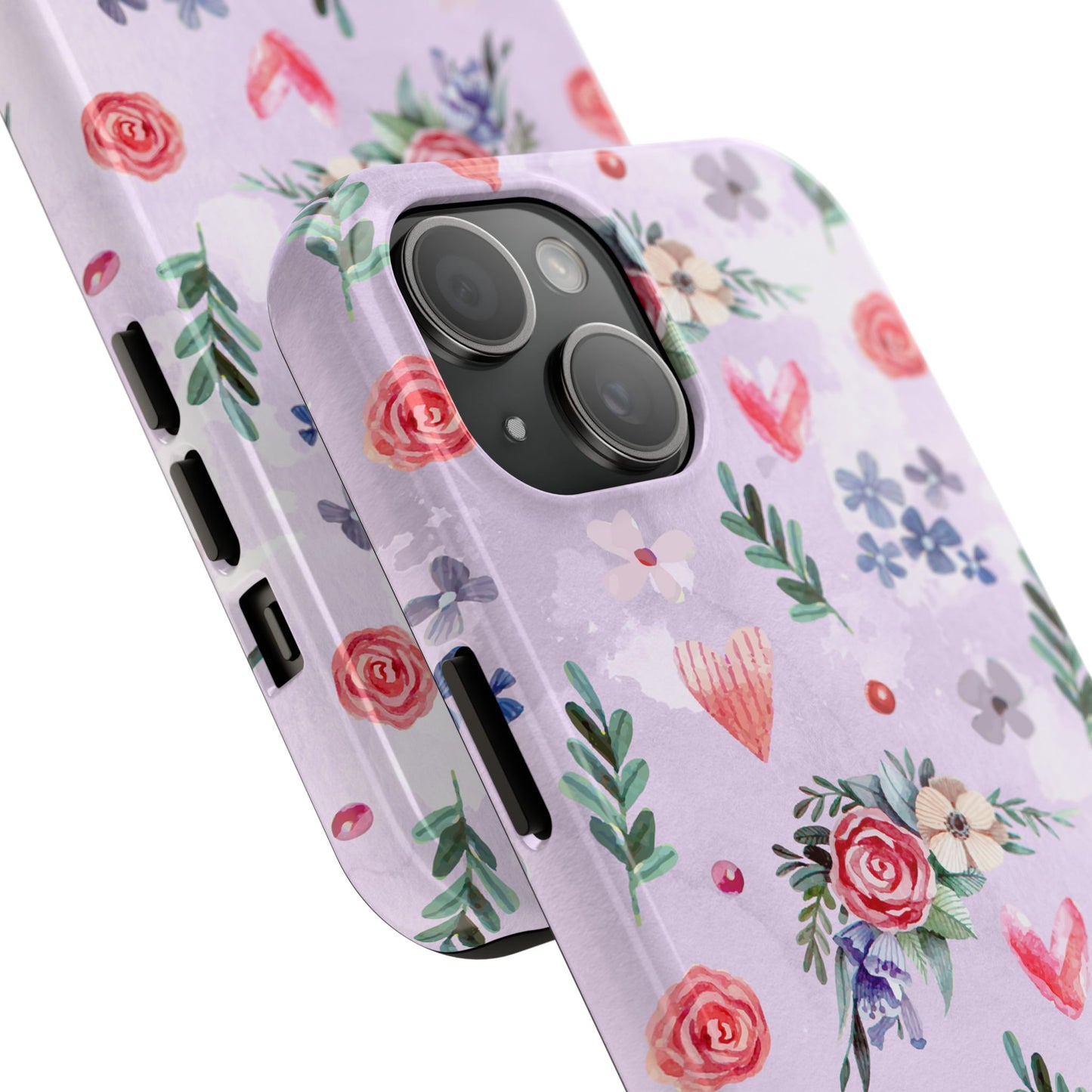 Floral Tough Phone Case - Stylish Protection for Your Device