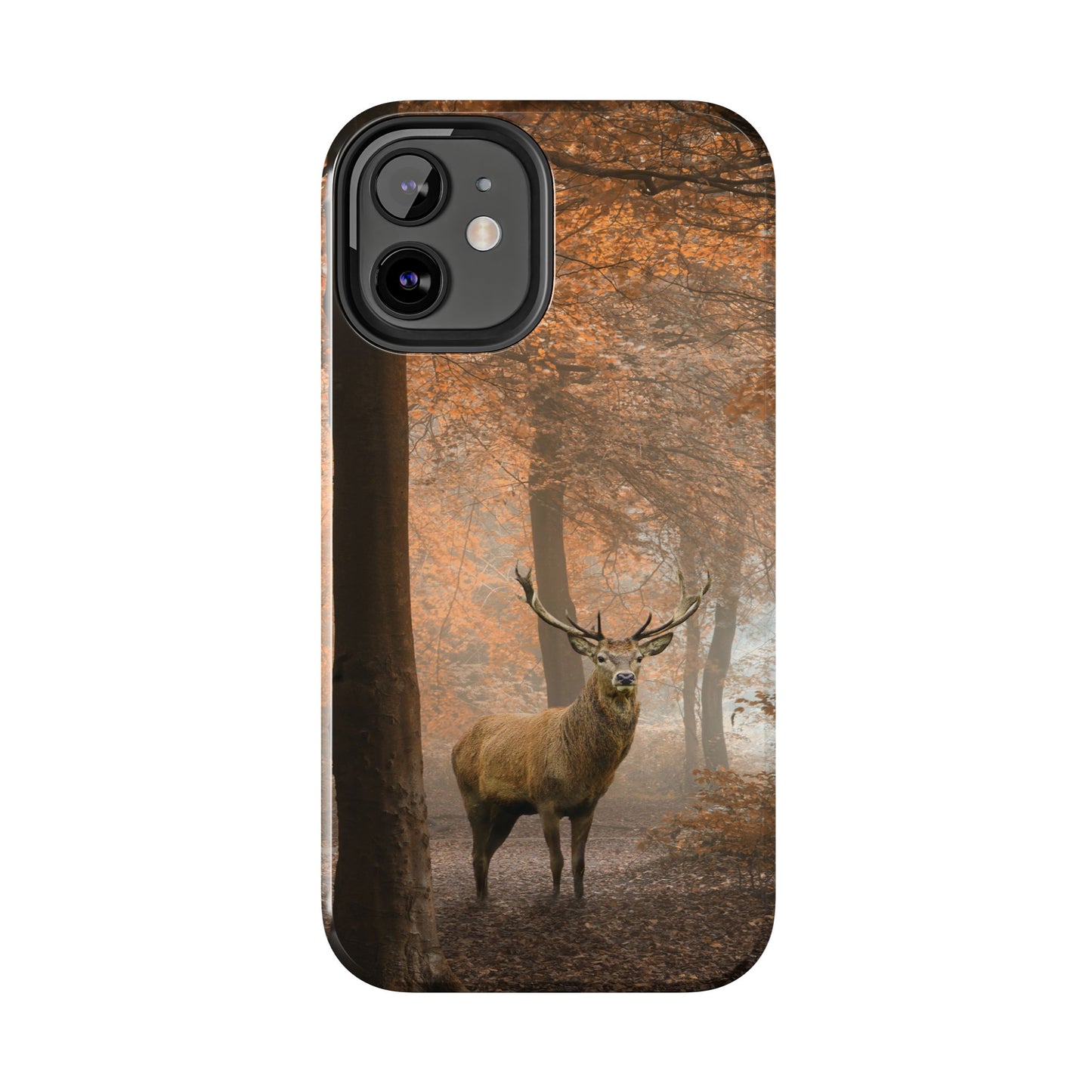 Nature-Inspired Tough Phone Case - Majestic Stag in Autumn Forest