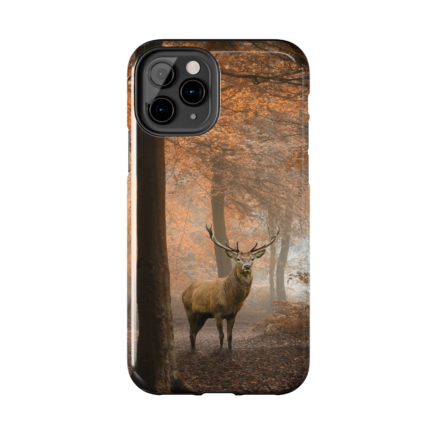 Nature-Inspired Tough Phone Case - Majestic Stag in Autumn Forest