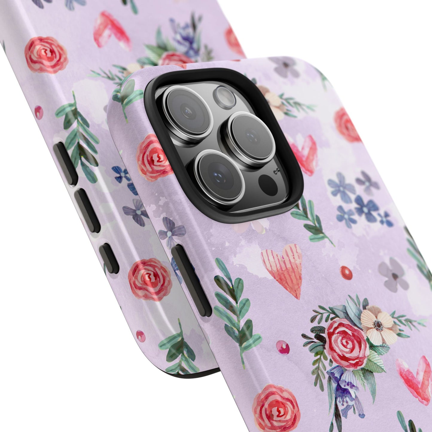 Floral Tough Phone Case - Stylish Protection for Your Device