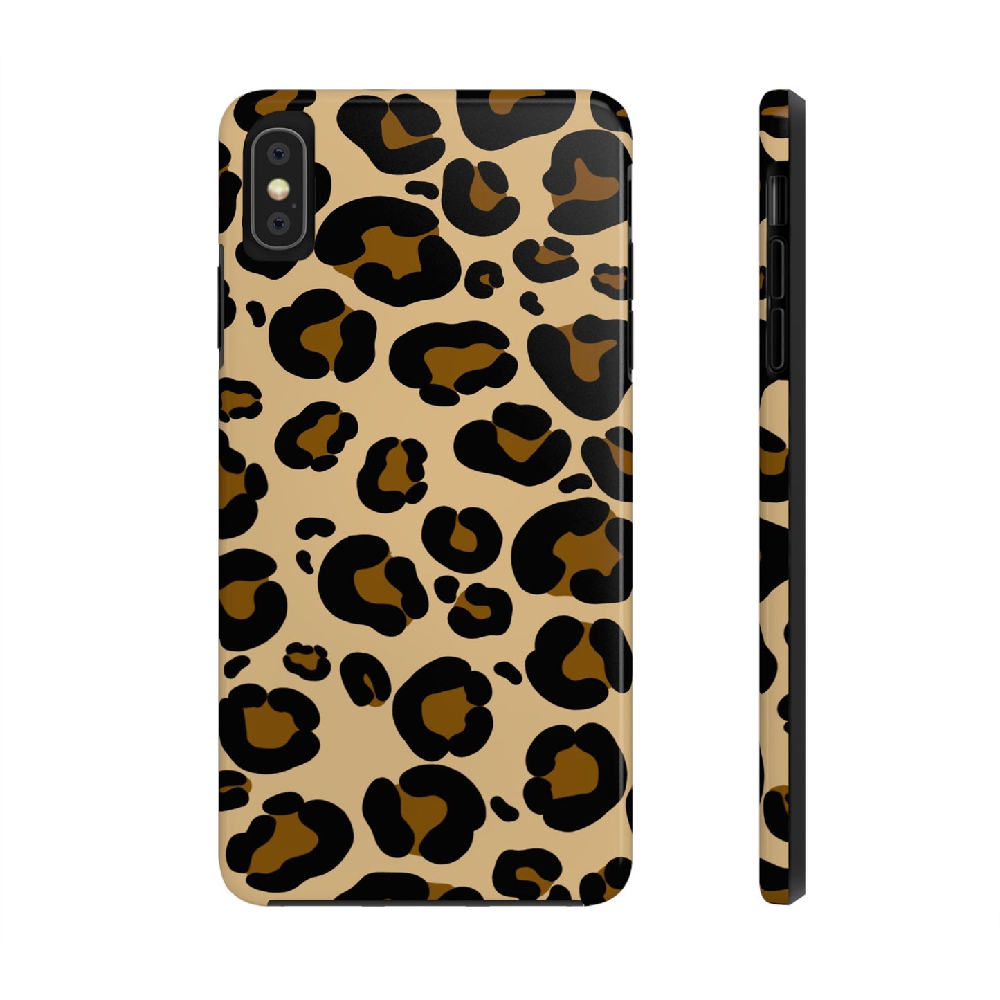 Chic Leopard Print Tough Phone Case - Durable Protection with Style