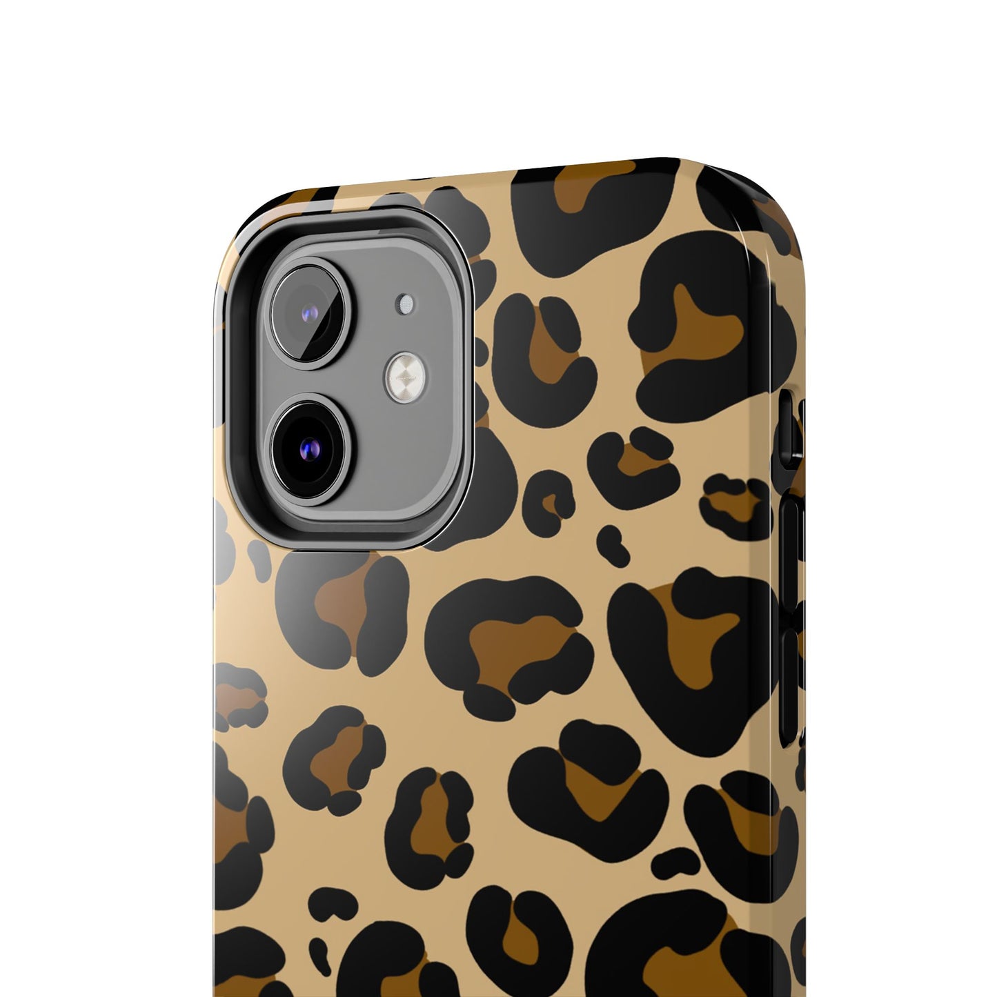 Chic Leopard Print Tough Phone Case - Durable Protection with Style