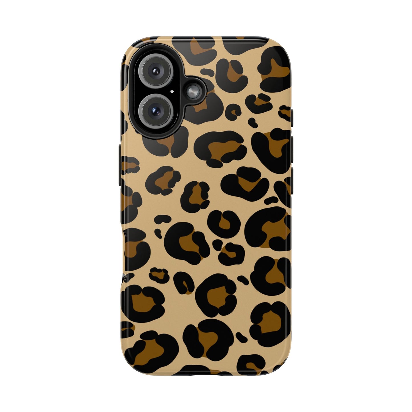 Chic Leopard Print Tough Phone Case - Durable Protection with Style