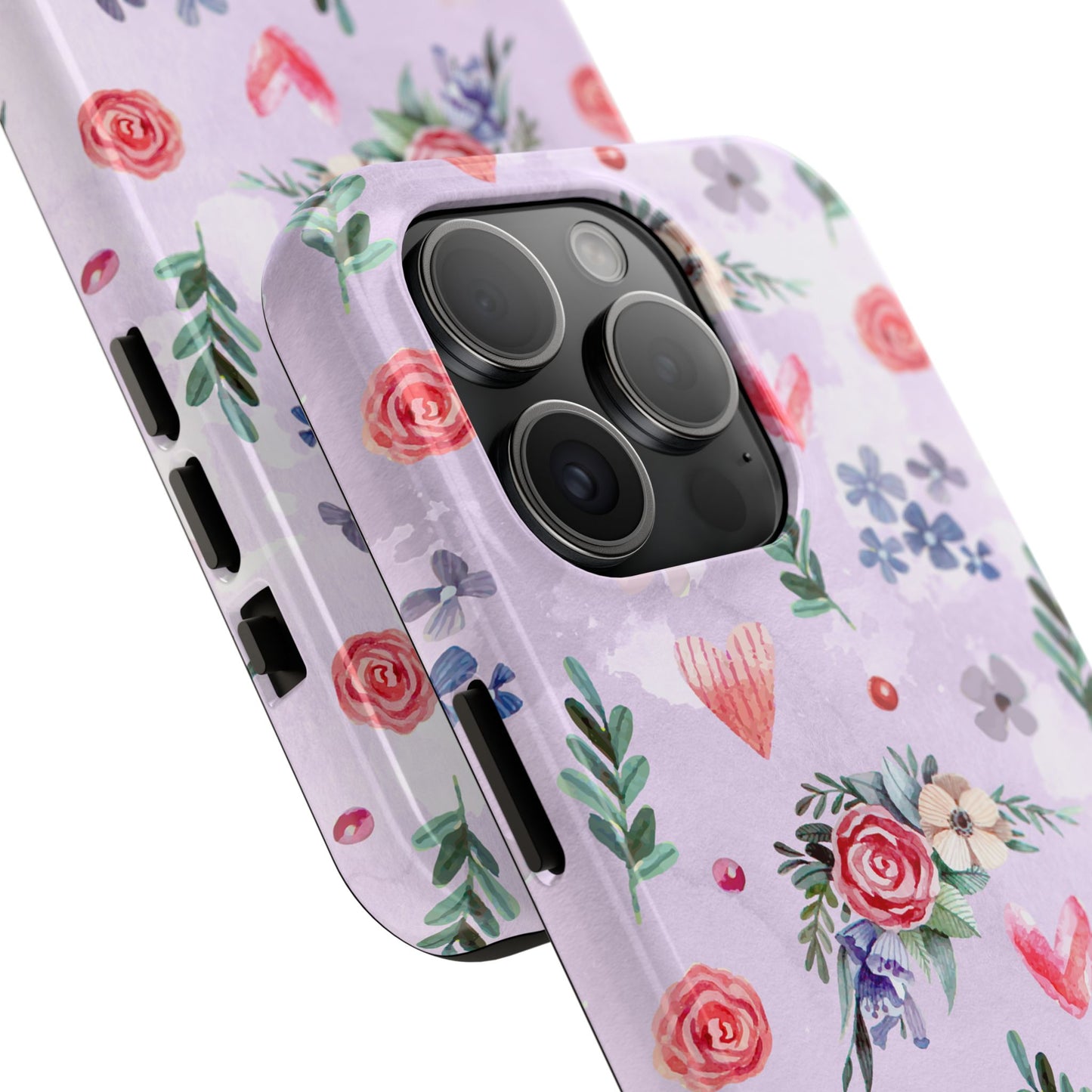 Floral Tough Phone Case - Stylish Protection for Your Device