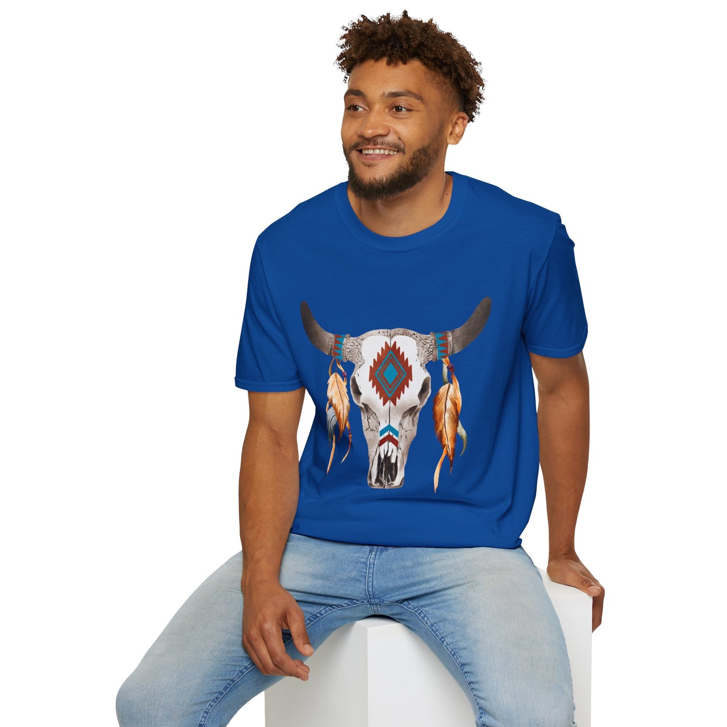 Bohemian Skull Graphic Unisex Softstyle T-Shirt