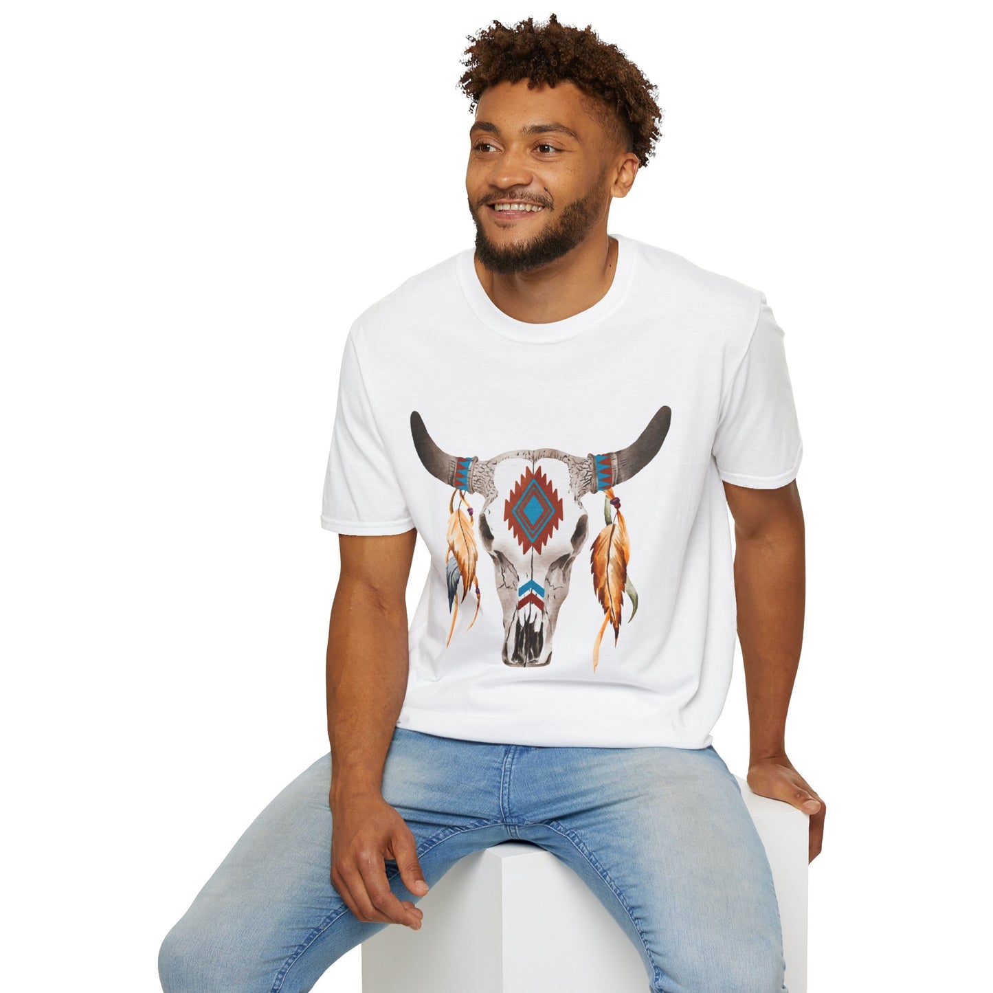 Bohemian Skull Graphic Unisex Softstyle T-Shirt