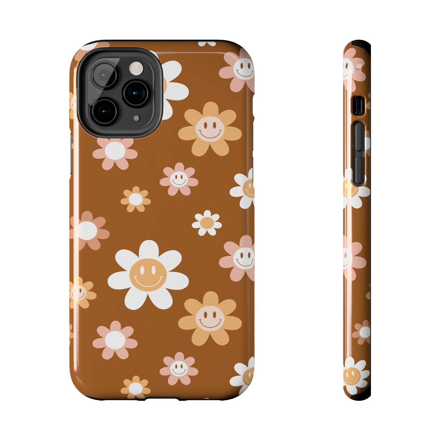 Smiley Flower Tough Phone Case - Cute Floral Design for Trendy Protection