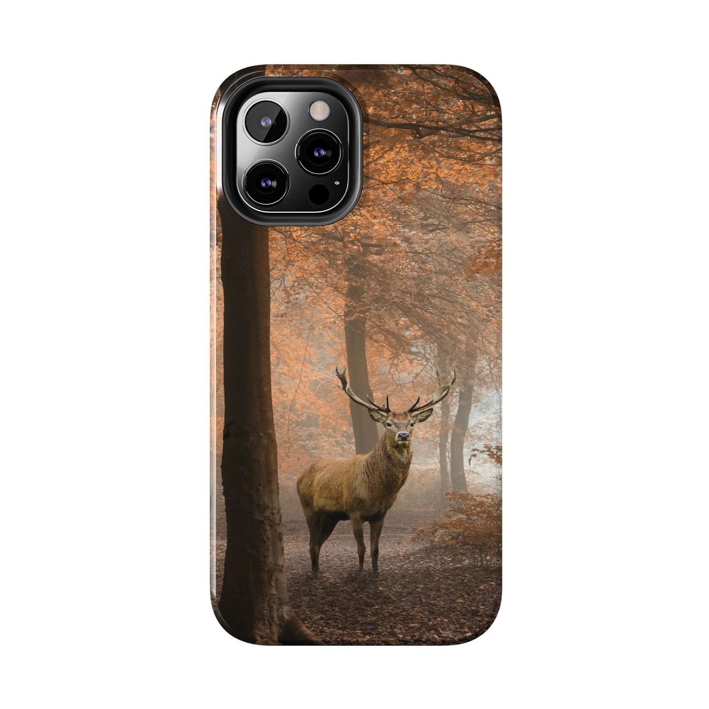 Nature-Inspired Tough Phone Case - Majestic Stag in Autumn Forest