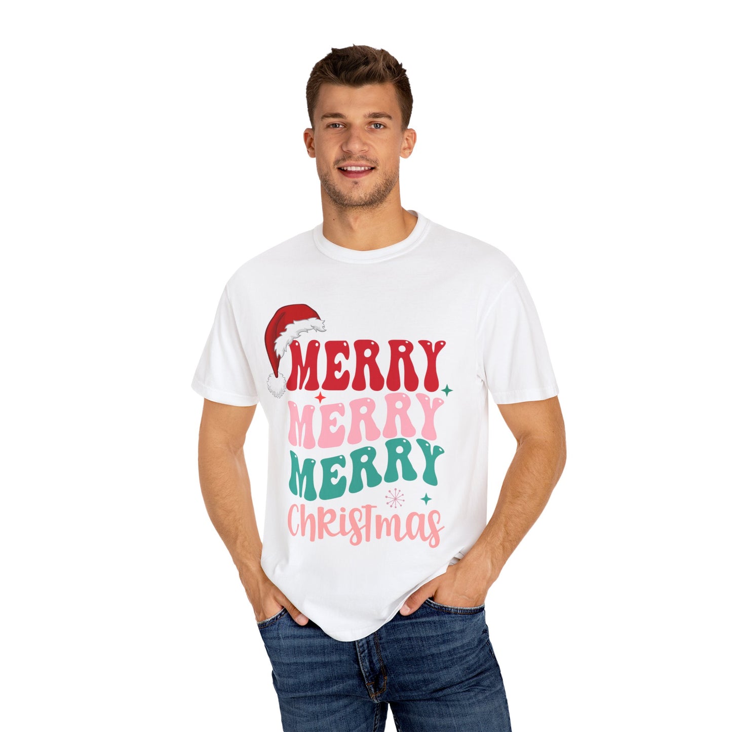 Merry Christmas Unisex Garment-Dyed T-Shirt