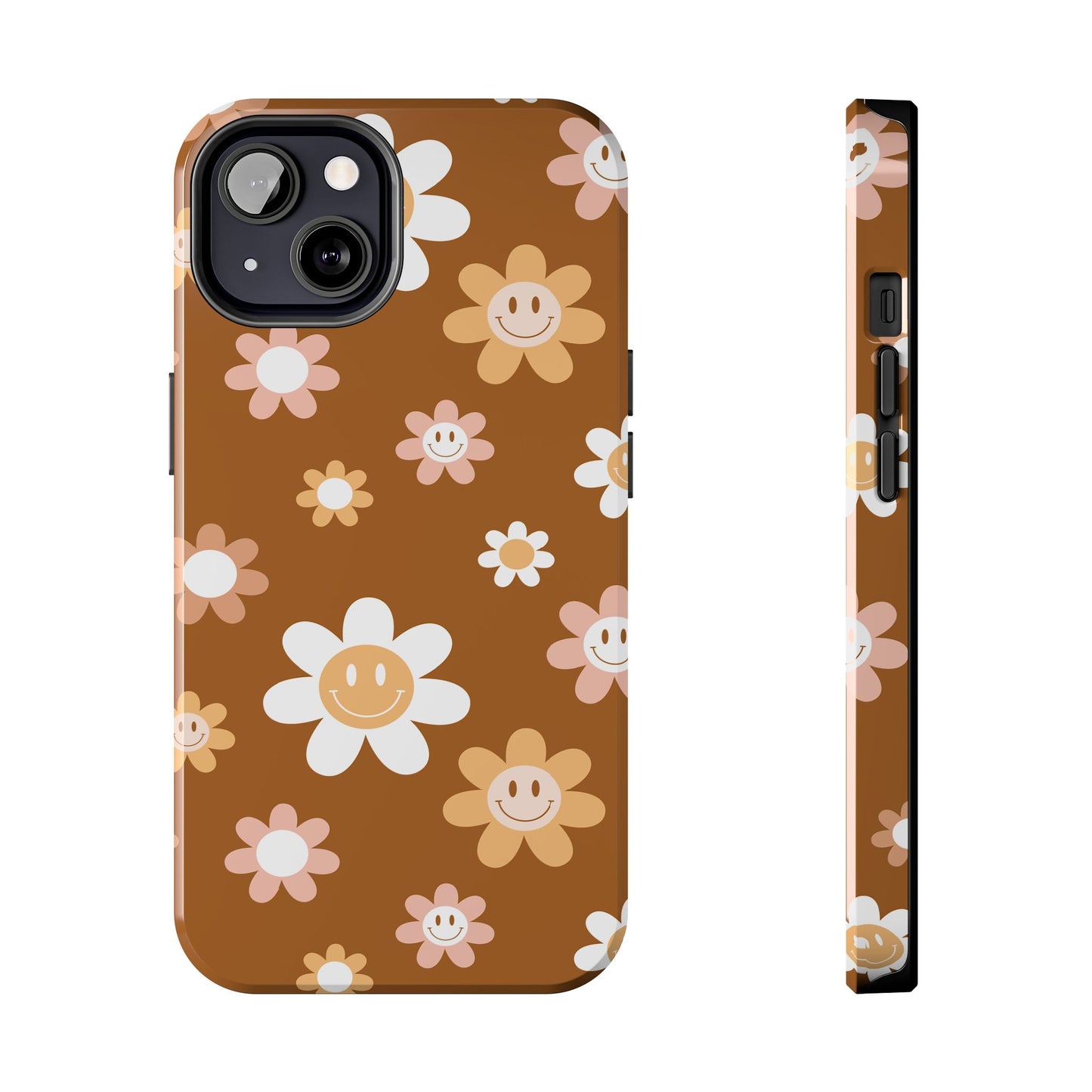 Smiley Flower Tough Phone Case - Cute Floral Design for Trendy Protection