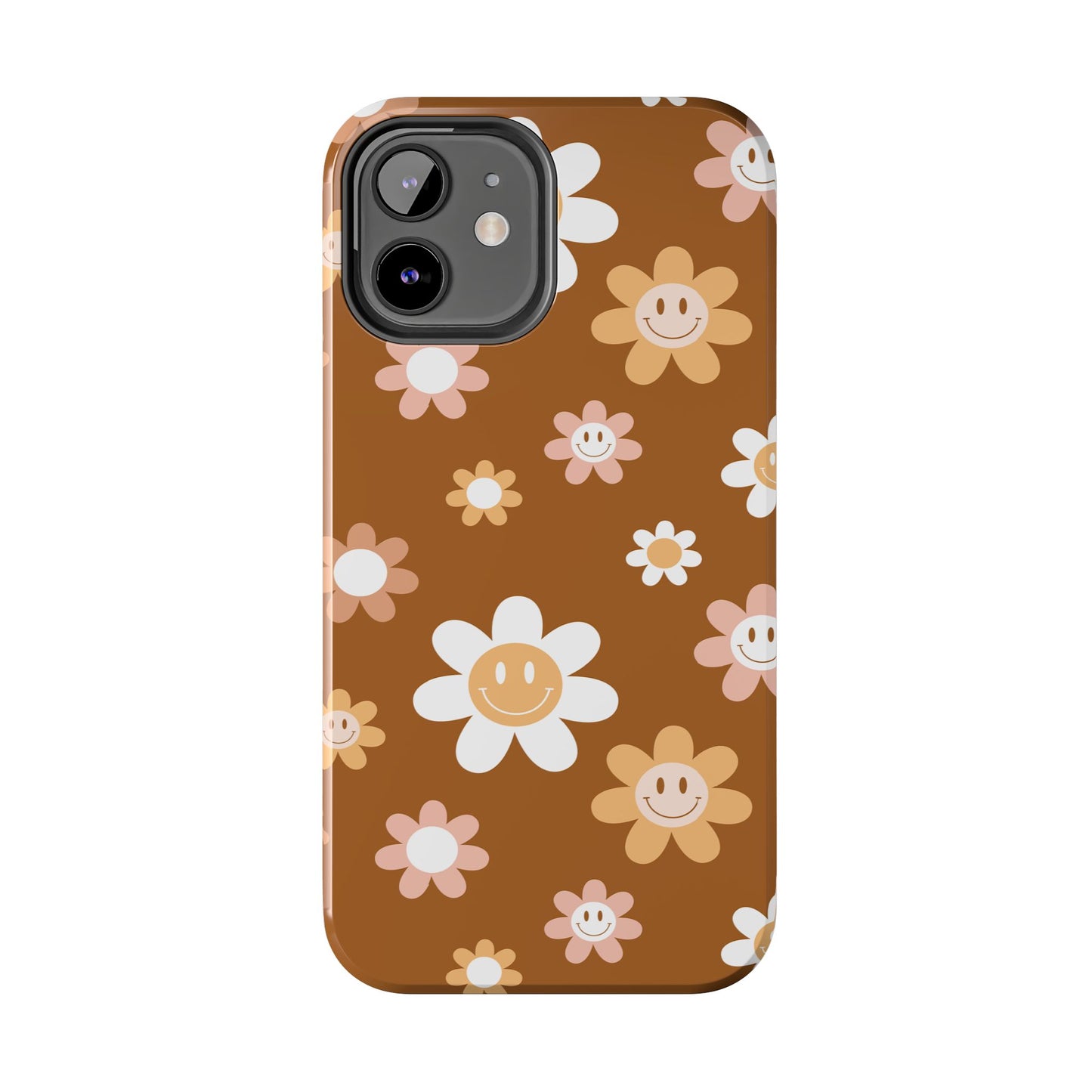 Smiley Flower Tough Phone Case - Cute Floral Design for Trendy Protection