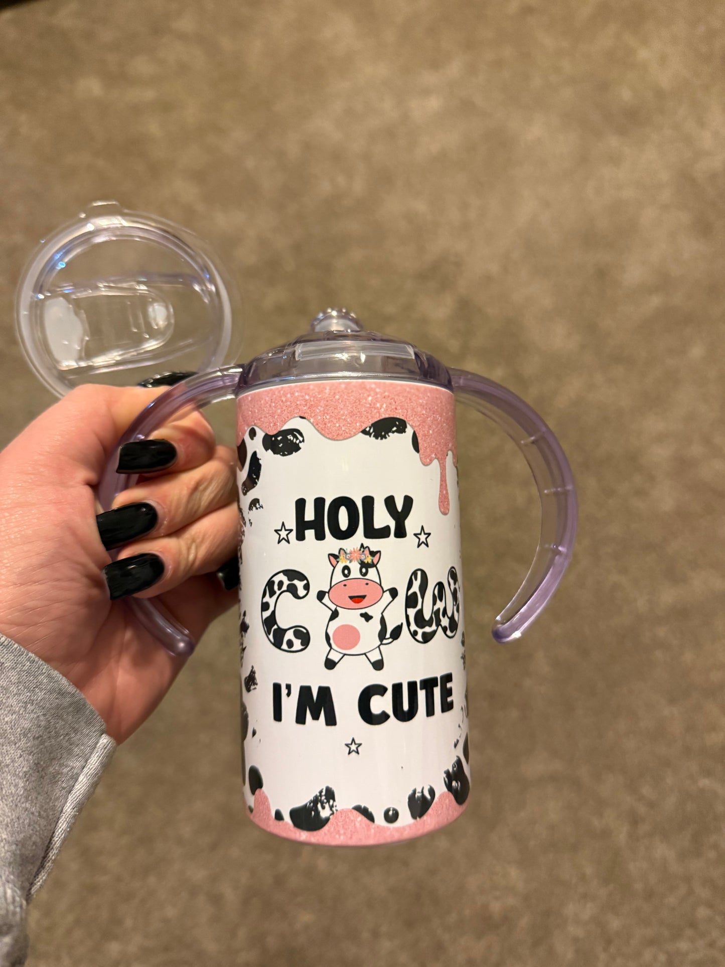 12 oz Holy Cow I’m Cute Sippy/Trainer