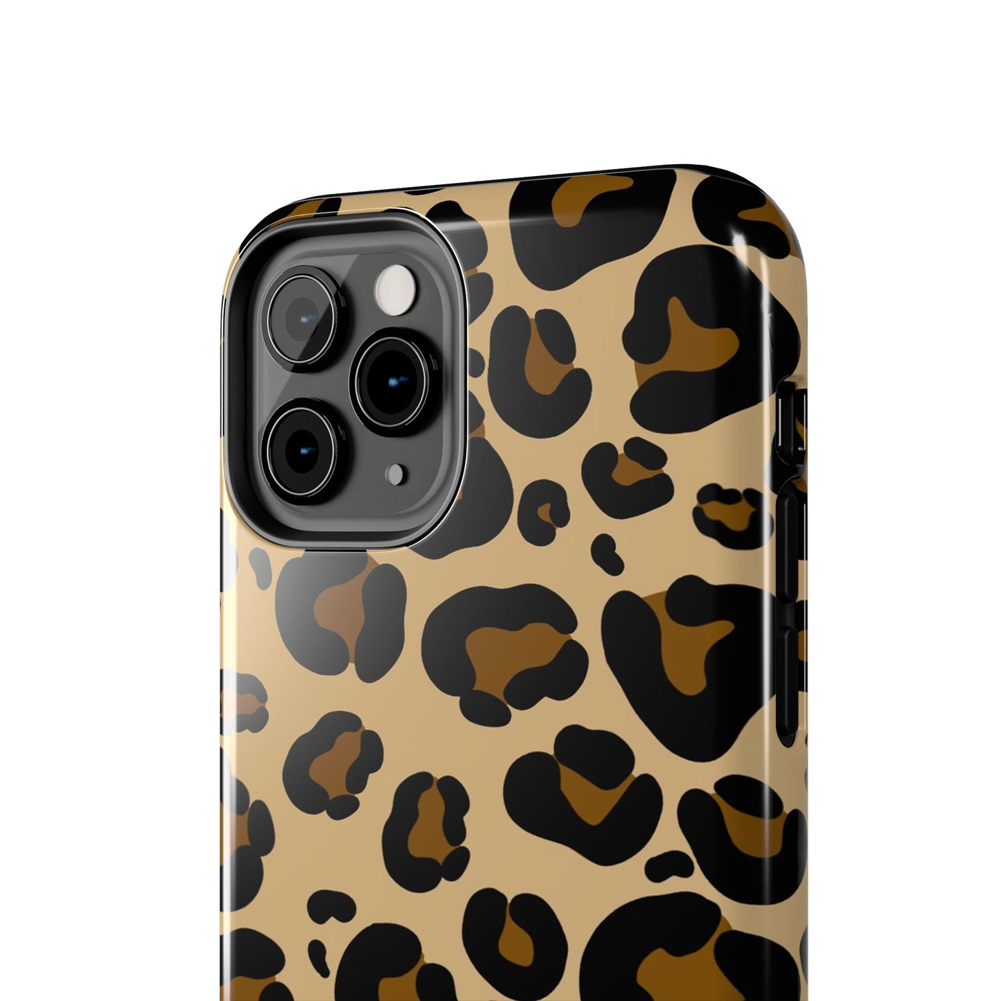 Chic Leopard Print Tough Phone Case - Durable Protection with Style