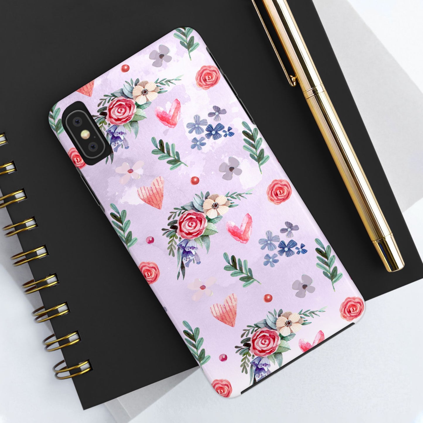 Floral Tough Phone Case - Stylish Protection for Your Device