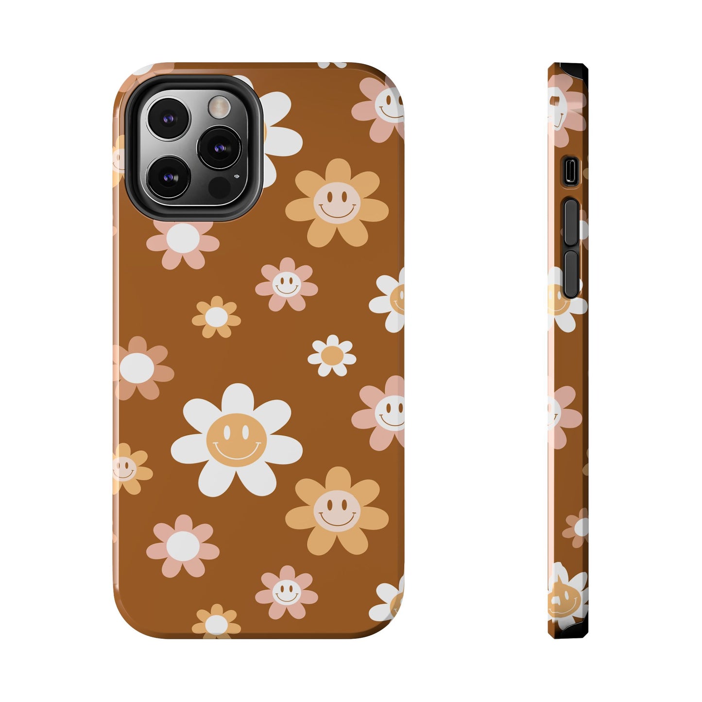 Smiley Flower Tough Phone Case - Cute Floral Design for Trendy Protection