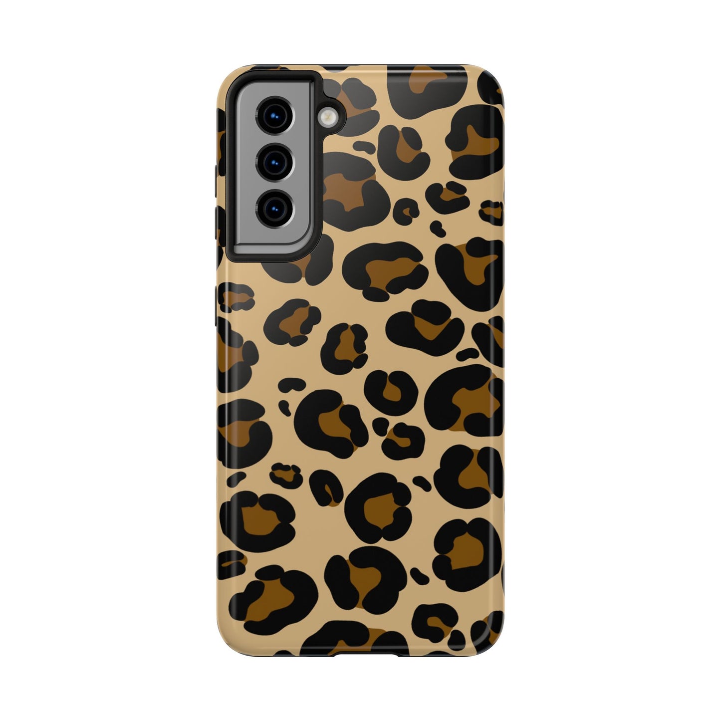 Chic Leopard Print Tough Phone Case - Durable Protection with Style