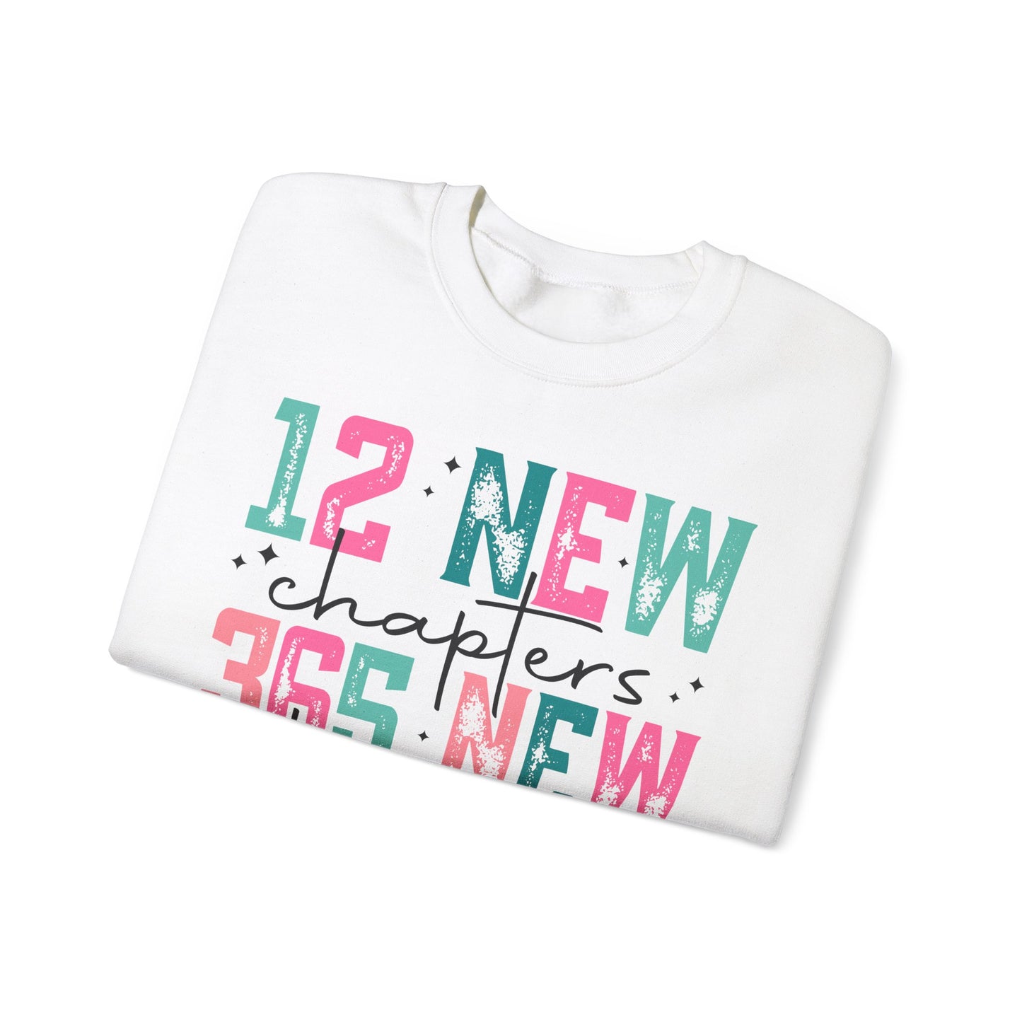 12 New Chapters, 365 New Chances Unisex Heavy Blend Crewneck Sweatshirt