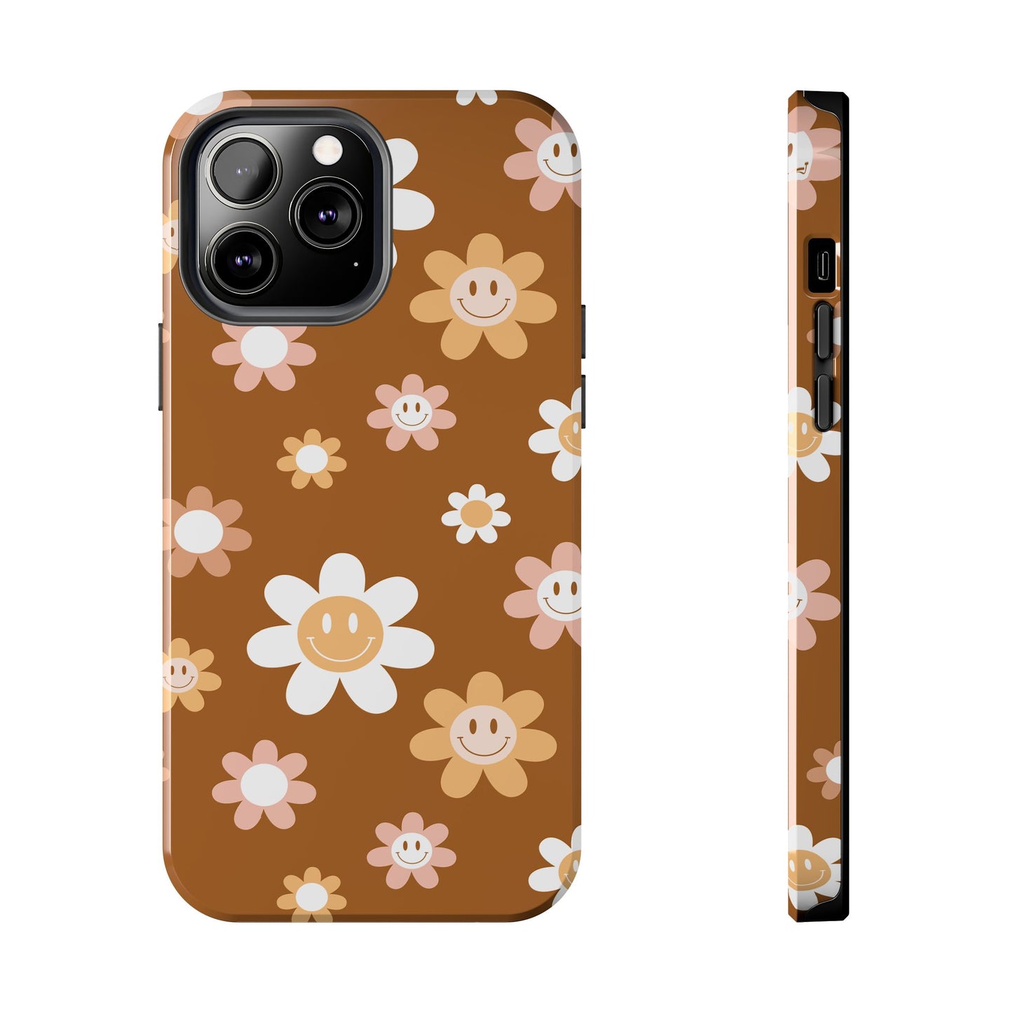 Smiley Flower Tough Phone Case - Cute Floral Design for Trendy Protection