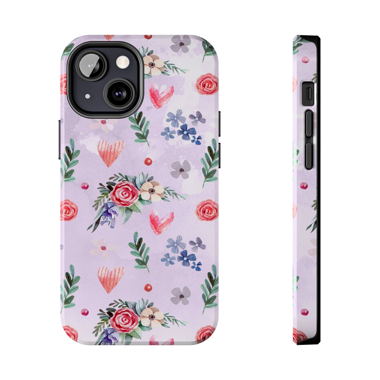 Floral Tough Phone Case - Stylish Protection for Your Device