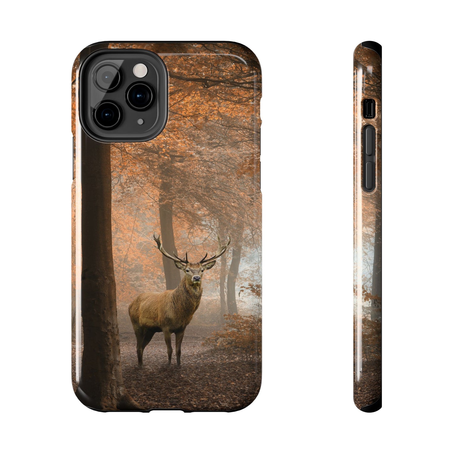 Nature-Inspired Tough Phone Case - Majestic Stag in Autumn Forest