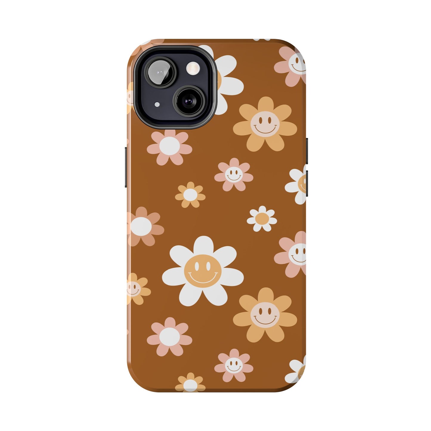 Smiley Flower Tough Phone Case - Cute Floral Design for Trendy Protection