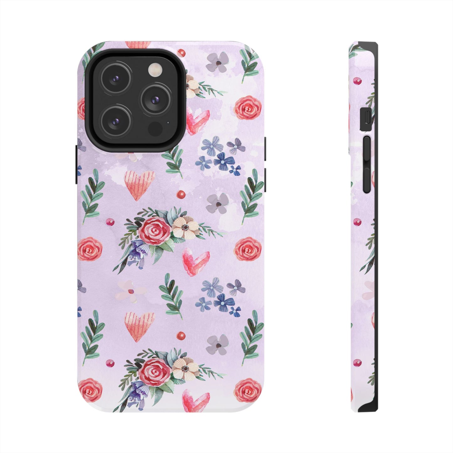 Floral Tough Phone Case - Stylish Protection for Your Device