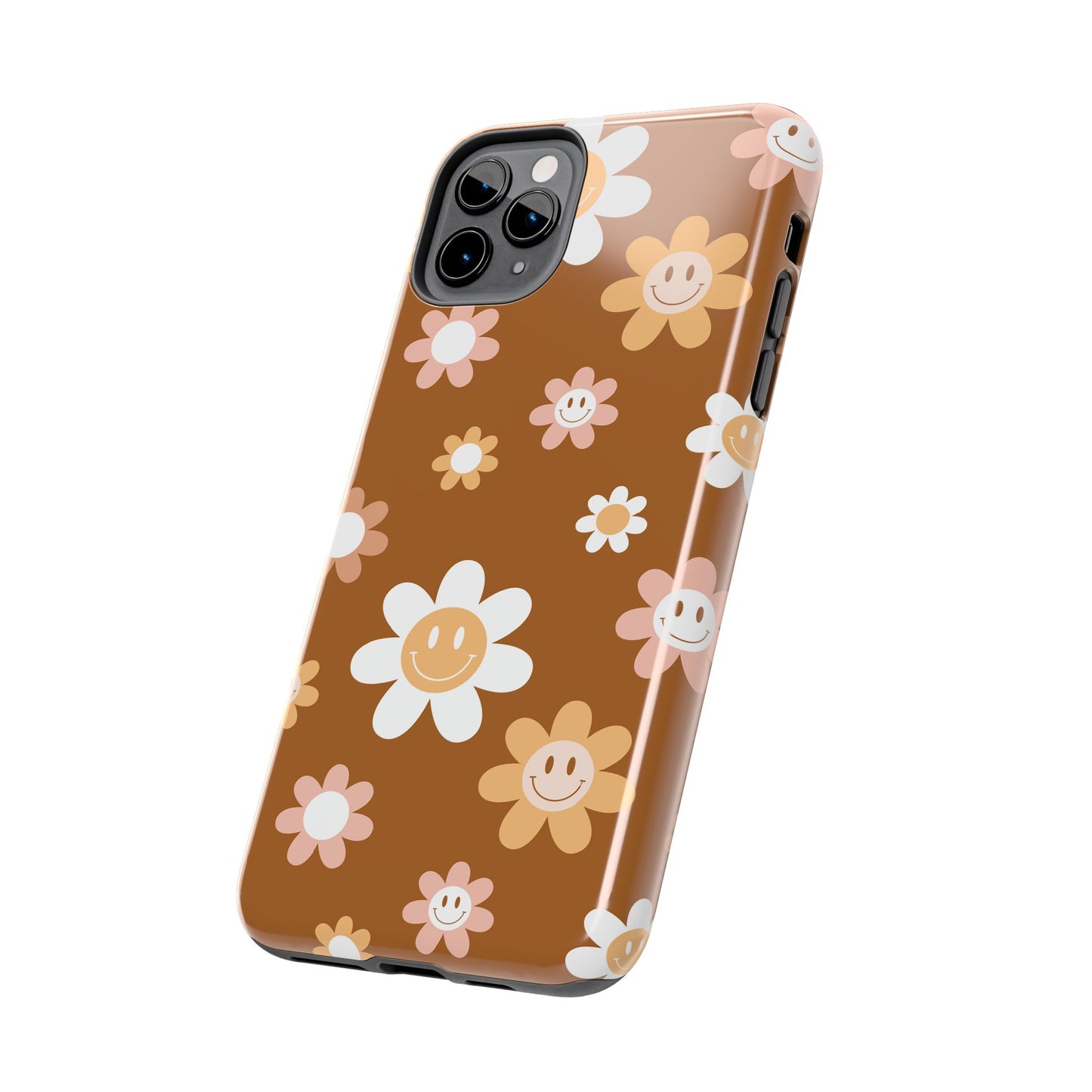 Smiley Flower Tough Phone Case - Cute Floral Design for Trendy Protection