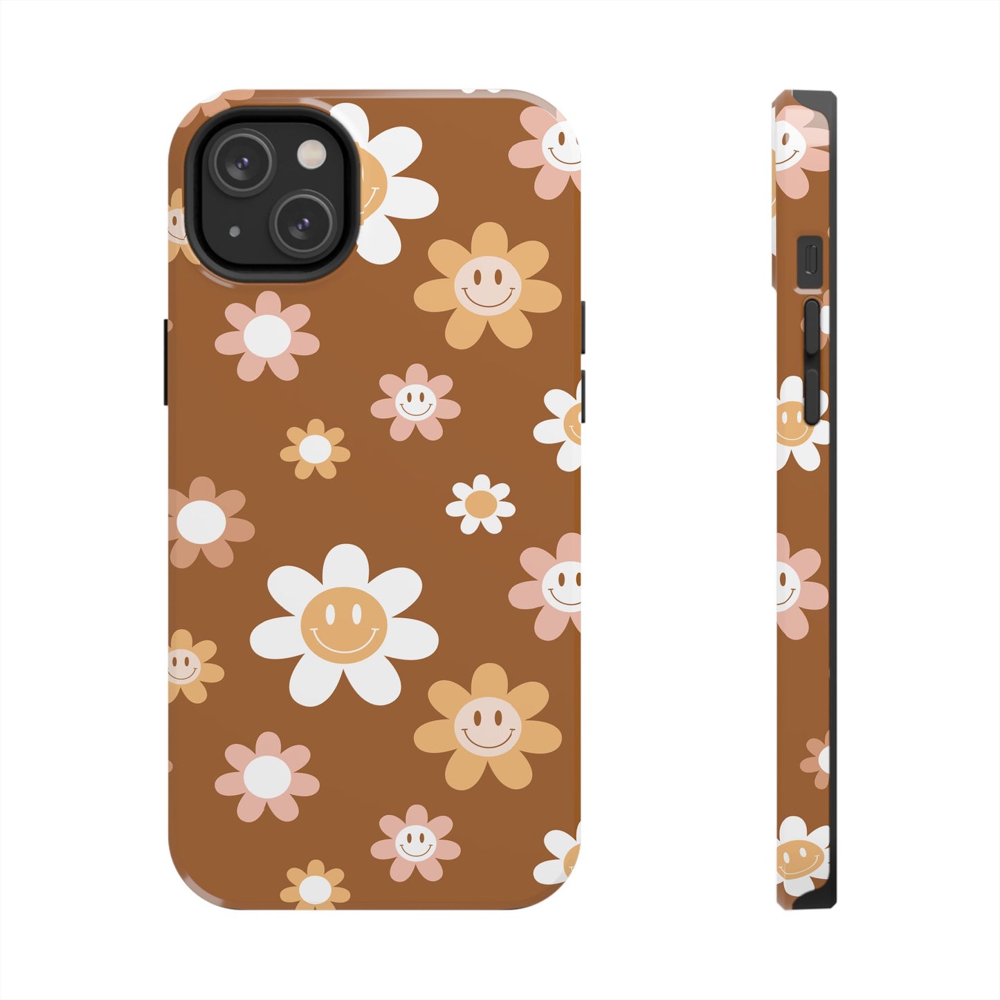 Smiley Flower Tough Phone Case - Cute Floral Design for Trendy Protection