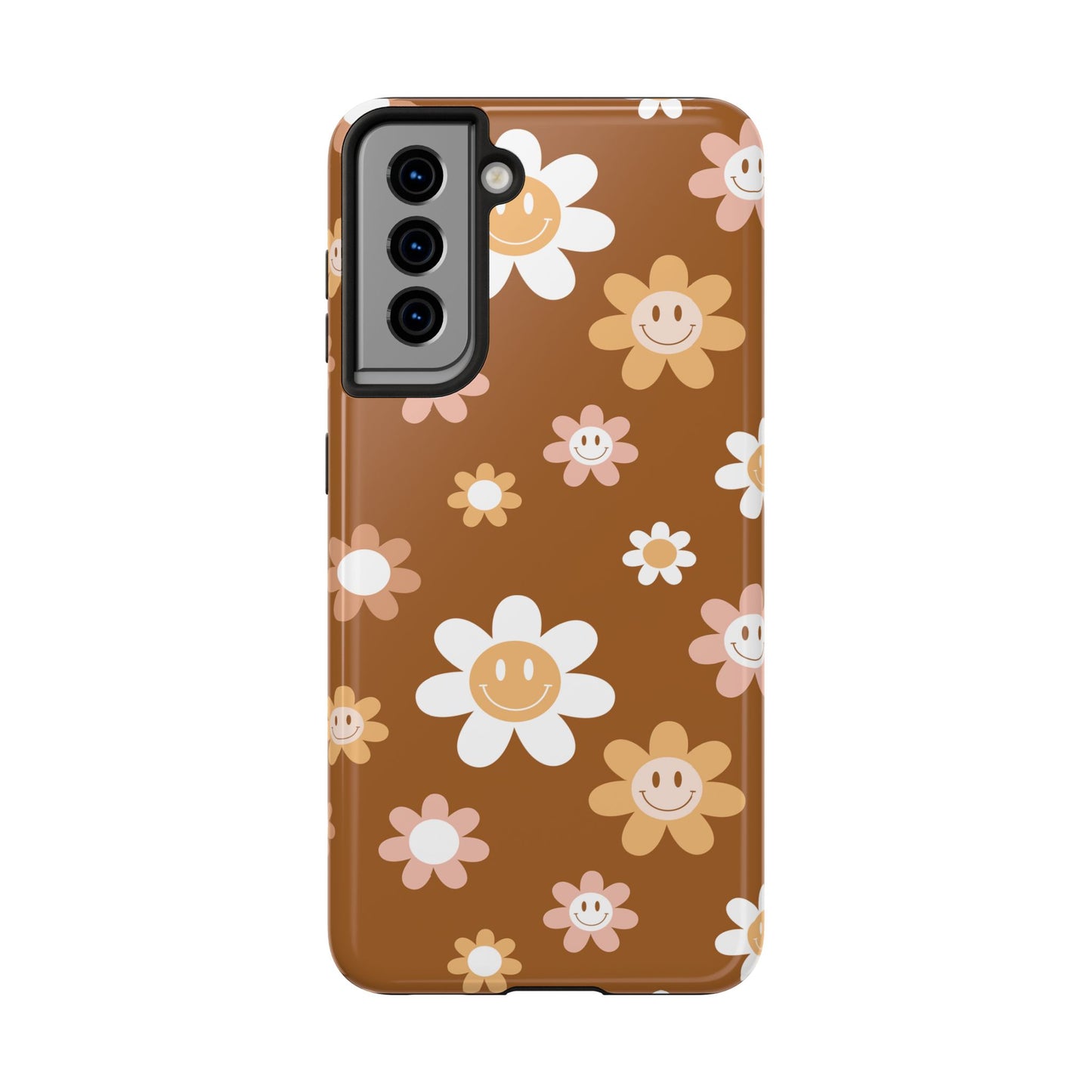 Smiley Flower Tough Phone Case - Cute Floral Design for Trendy Protection