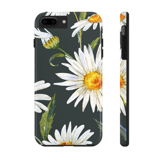 Floral Tough Phone Cases - Durable Protection with Daisy Design