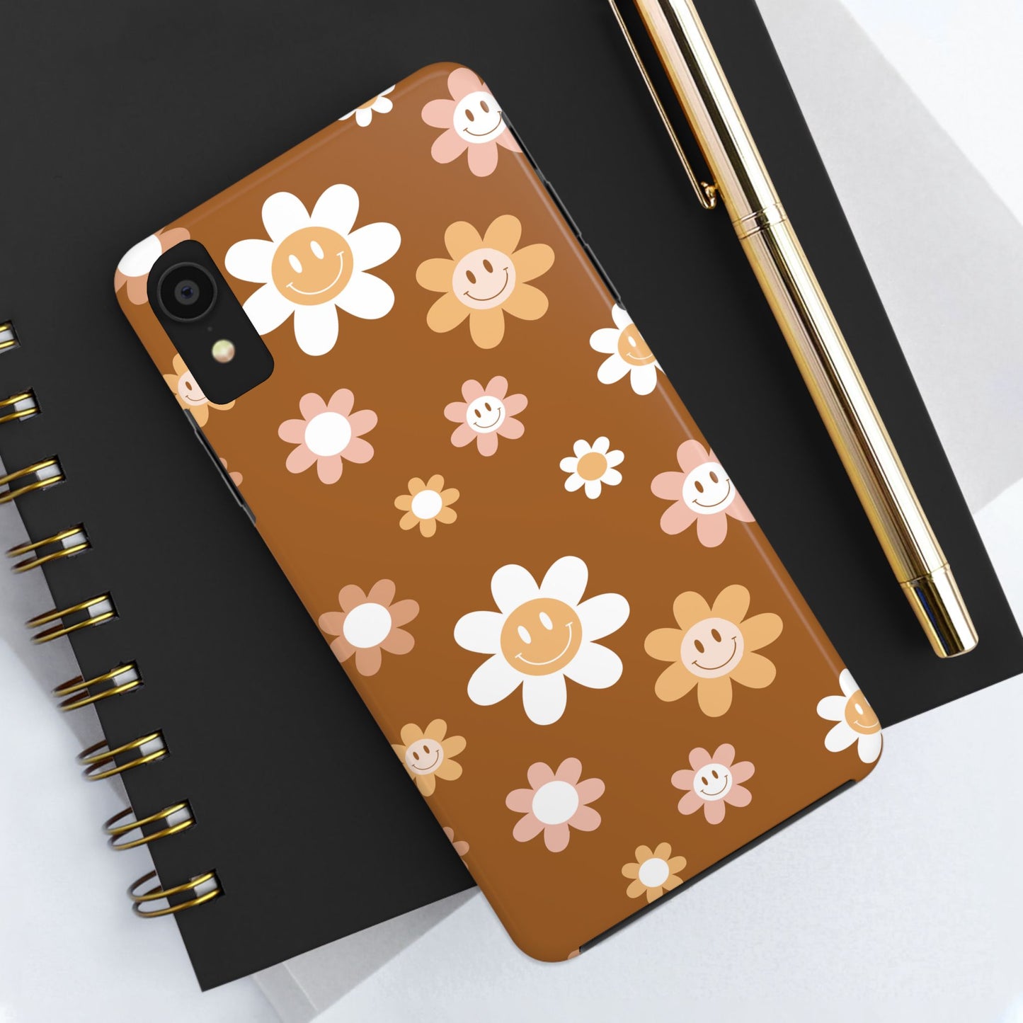 Smiley Flower Tough Phone Case - Cute Floral Design for Trendy Protection