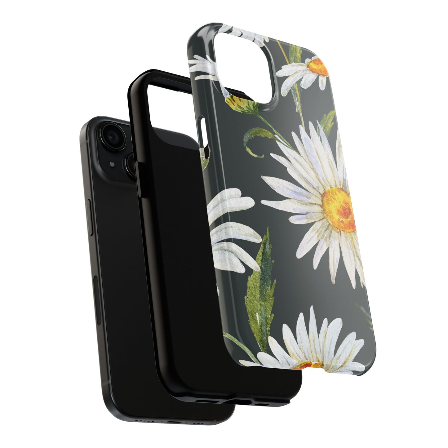 Floral Tough Phone Cases - Durable Protection with Daisy Design