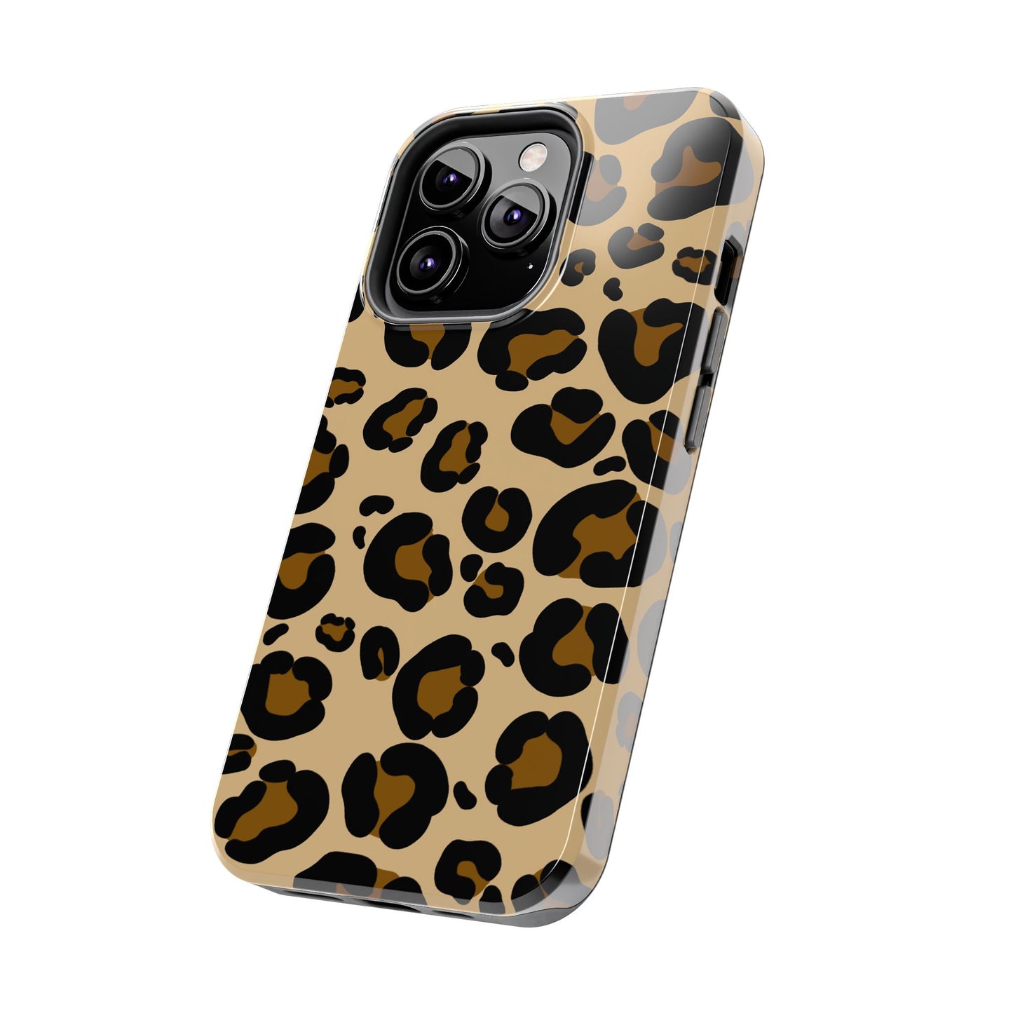 Chic Leopard Print Tough Phone Case - Durable Protection with Style